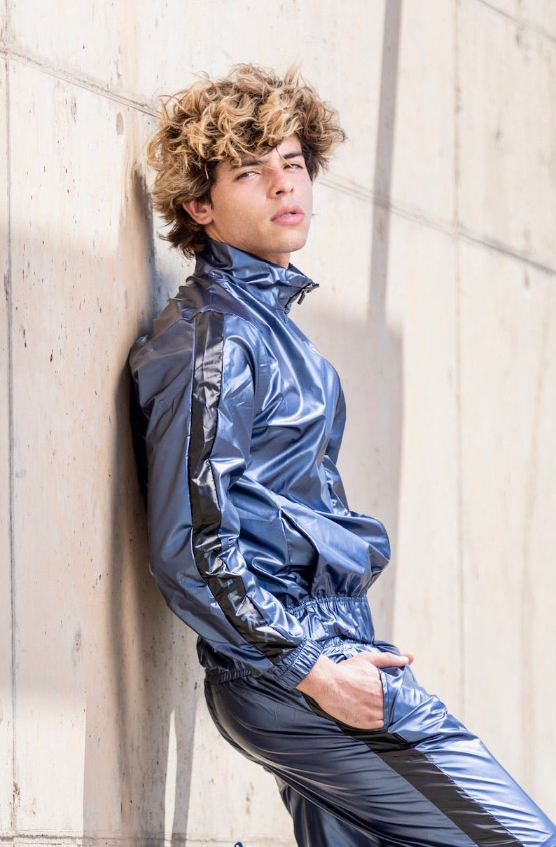 midnight jacket I iced blue/black I nylon pro