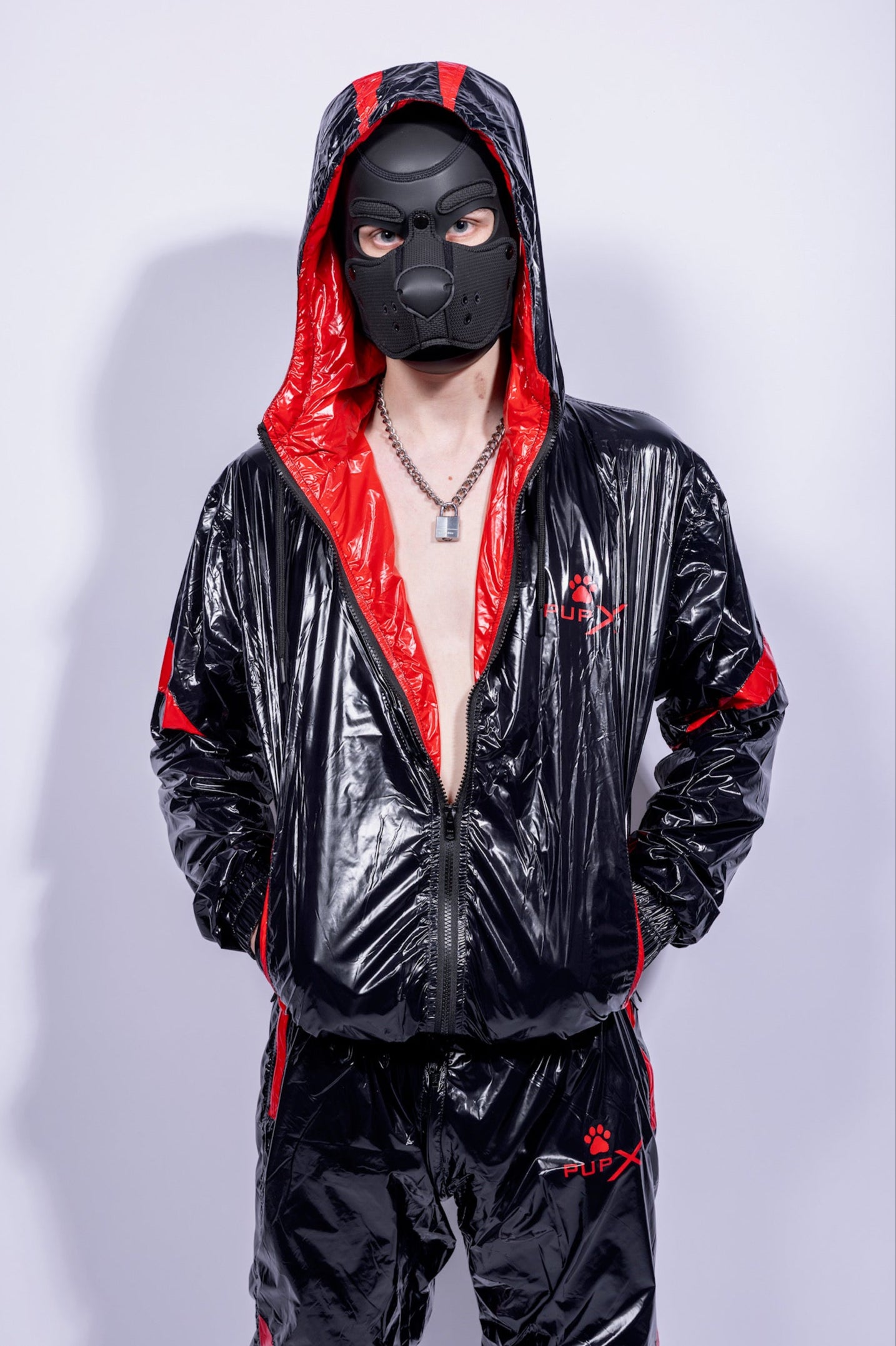 bark jacket I black/red I nylon pro