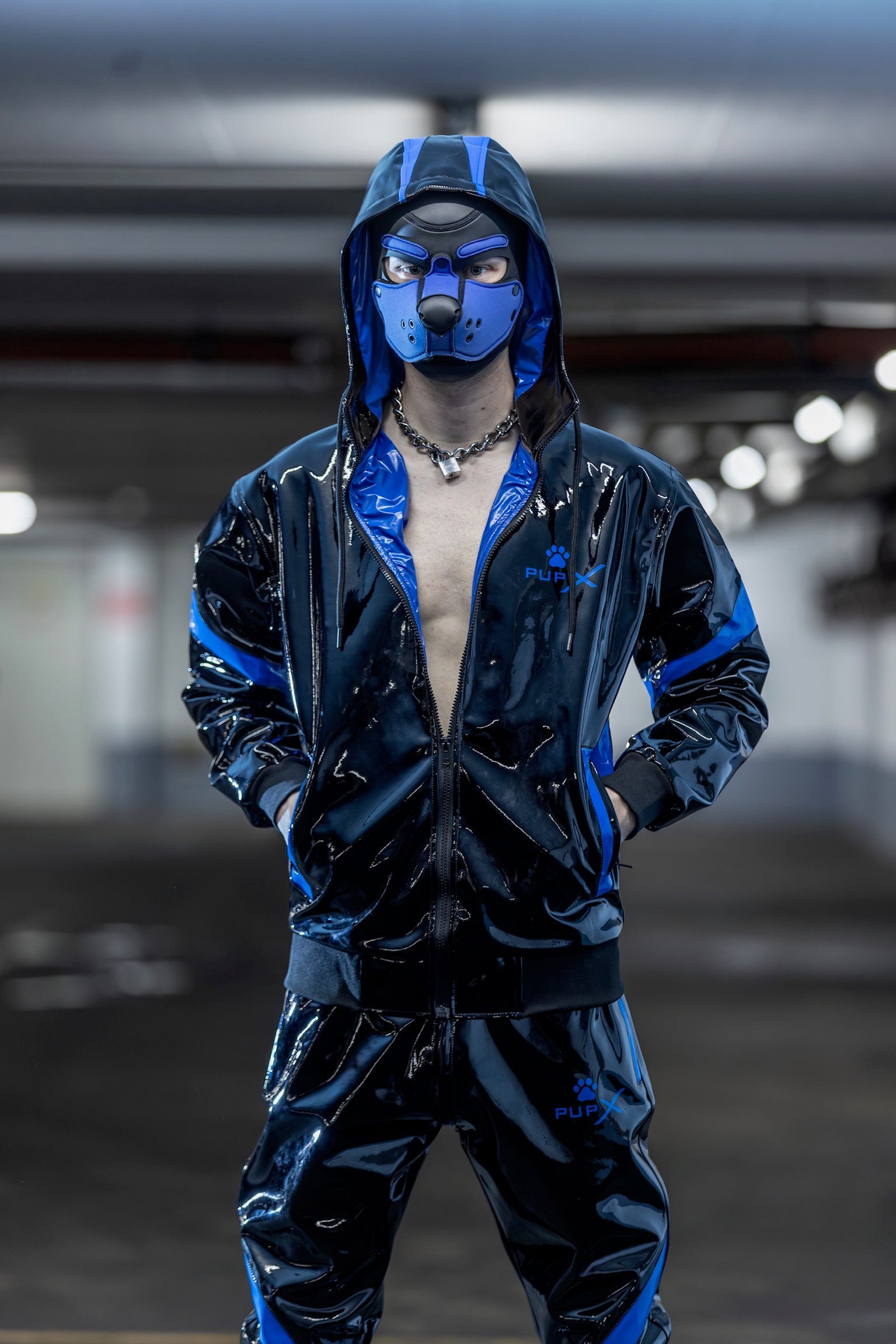 bark jacket I black/blue I pvc pro