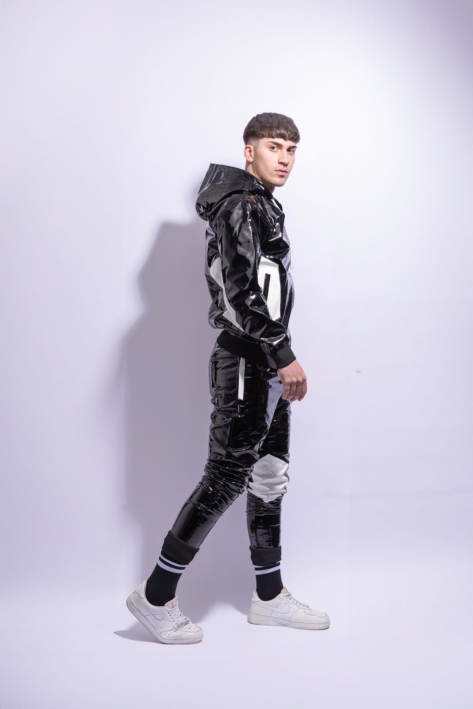datingstar berlin pants I black/white I pvc pro