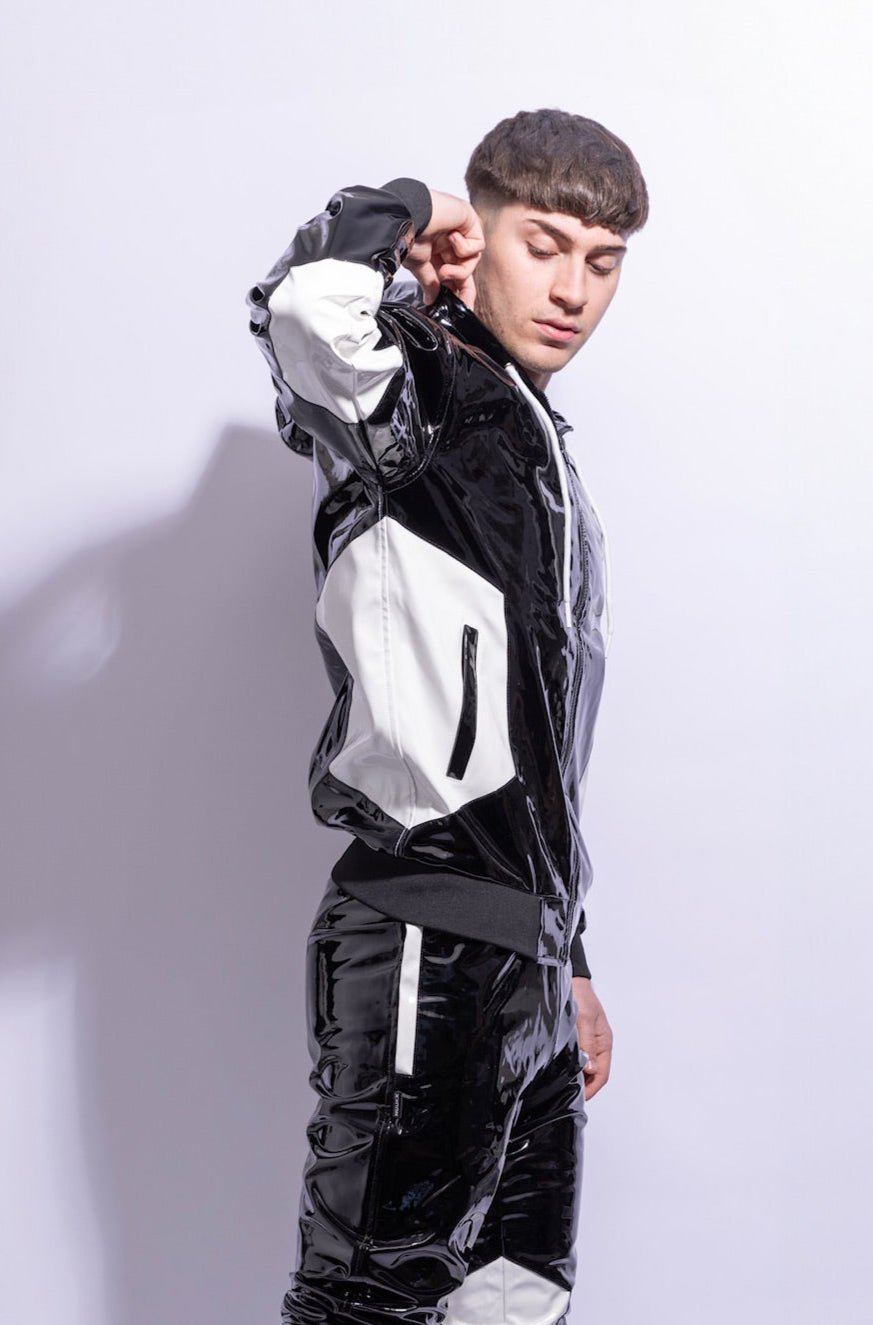 datingstar berlin jacket I black/white I pvc pro