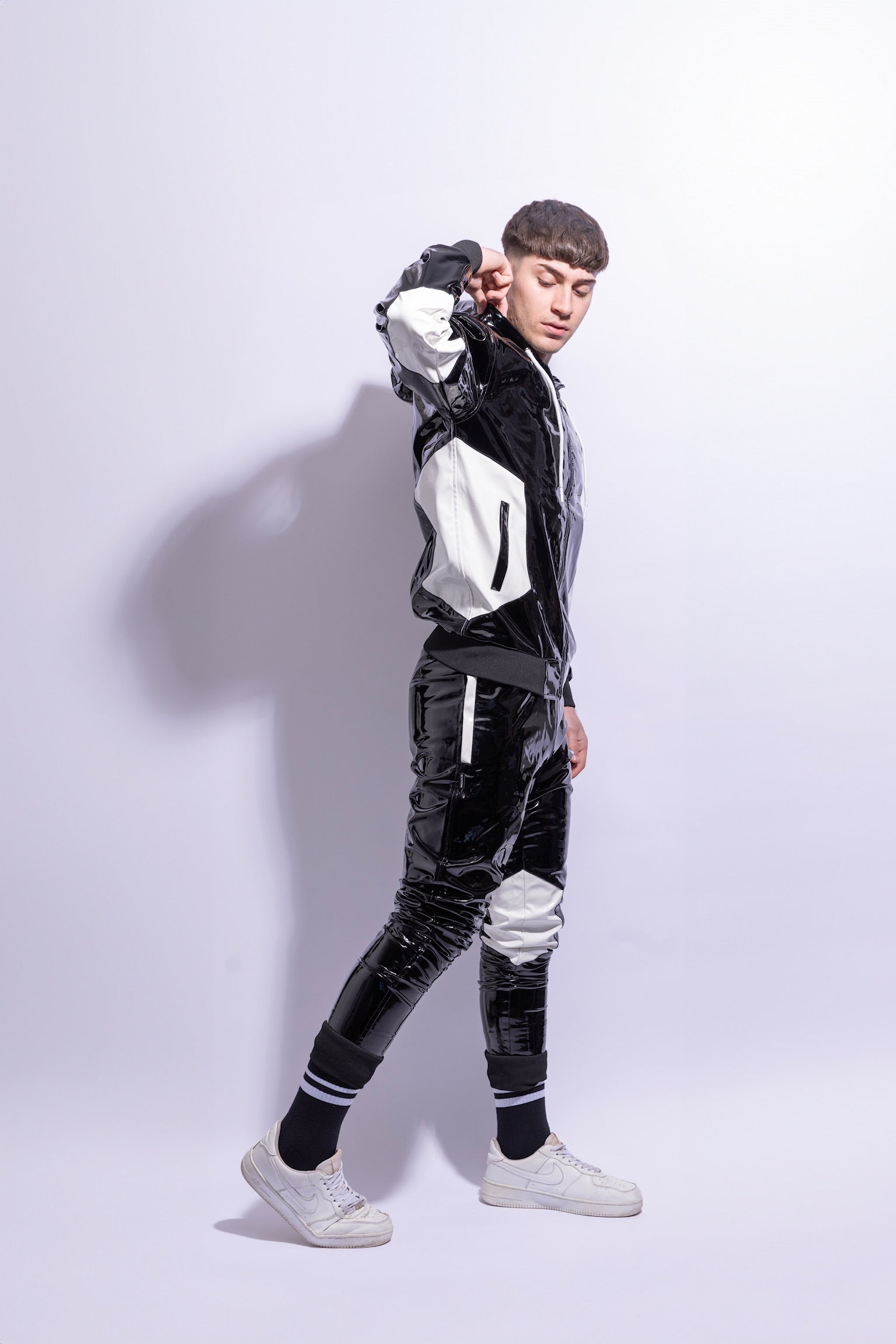 datingstar berlin jacket I black/white I pvc pro