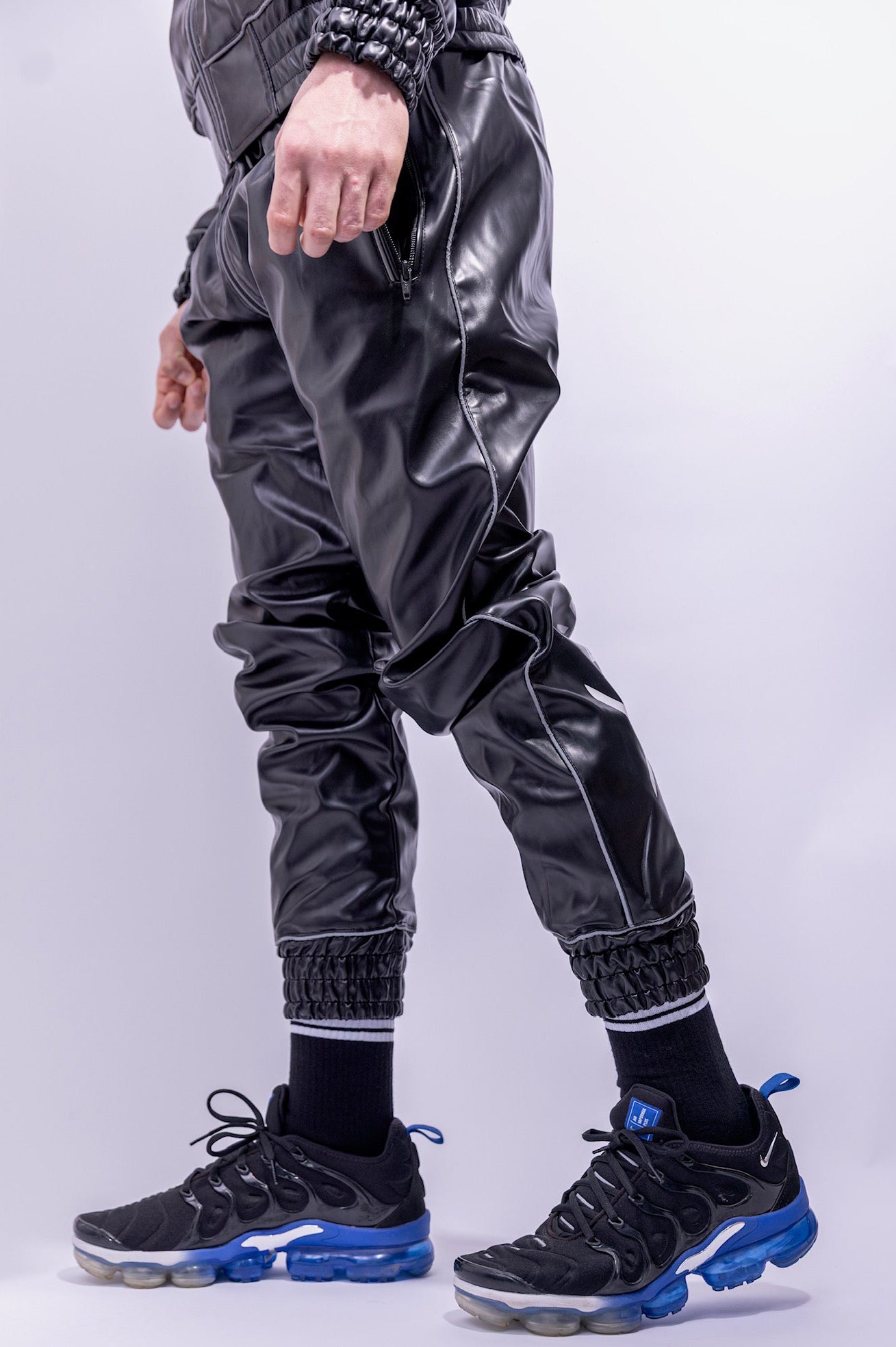 x frame set I black/reflective I vegan leather