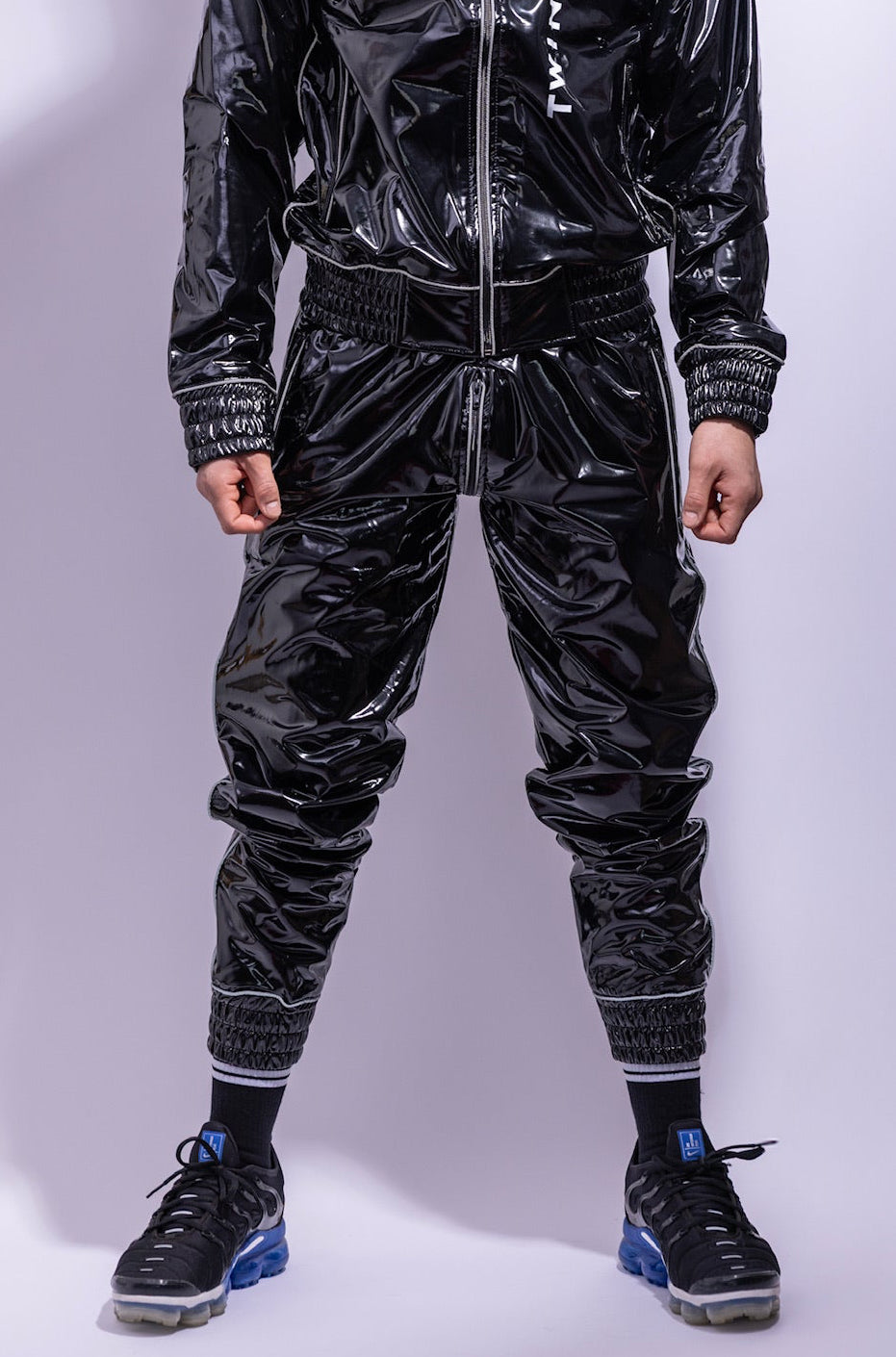 x frame pants I black/reflective I pvc