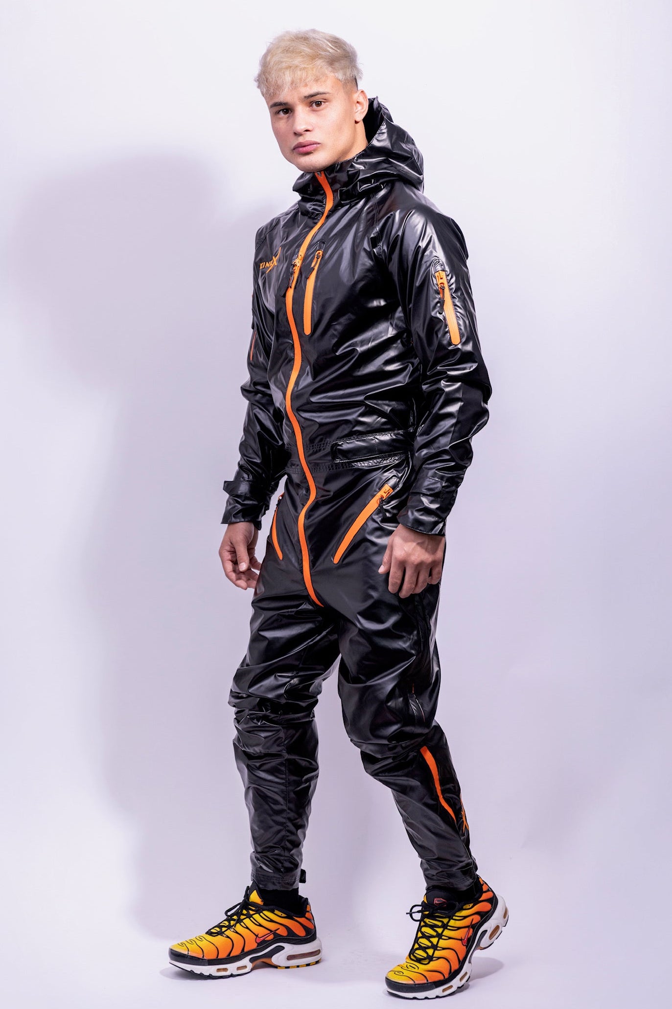 come.x.play fullsuit I iced black/neon orange I nylon pro