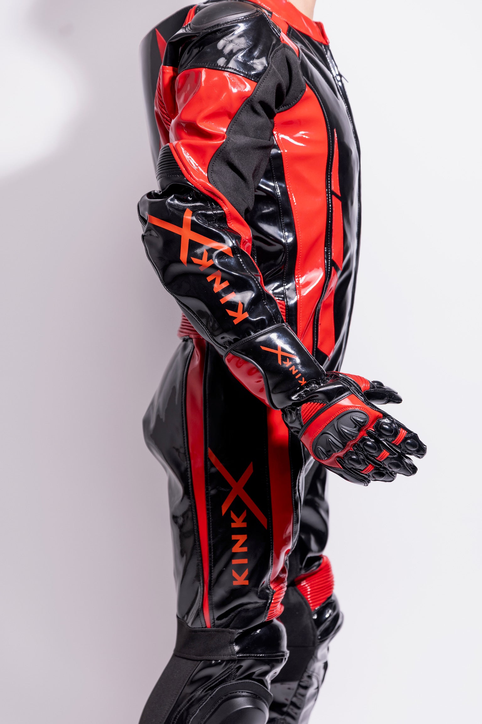 infernum gloves I black/red I pvc pro+