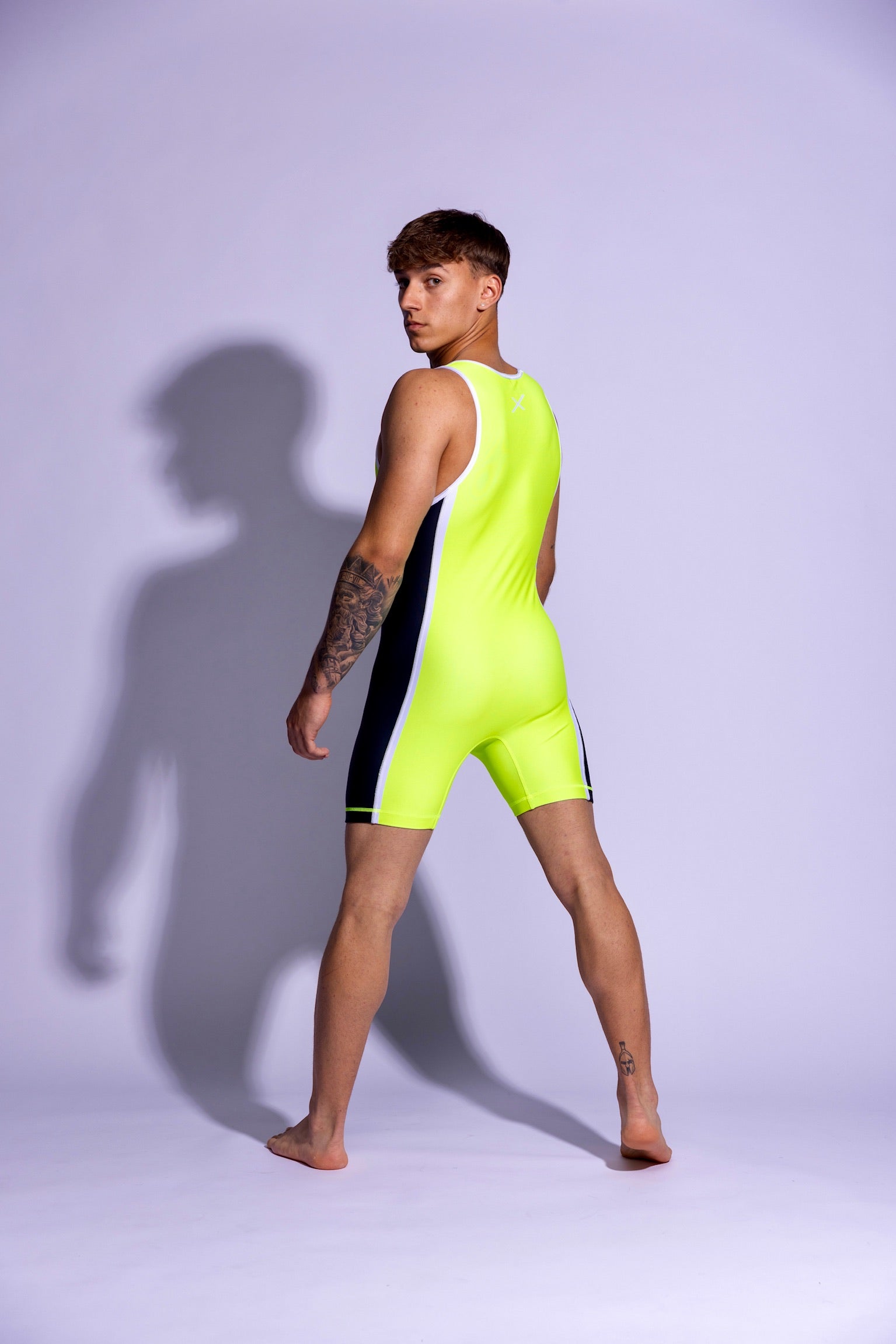 MIDNIGHT SINGLET I NEON/BLACK I SPANDEX