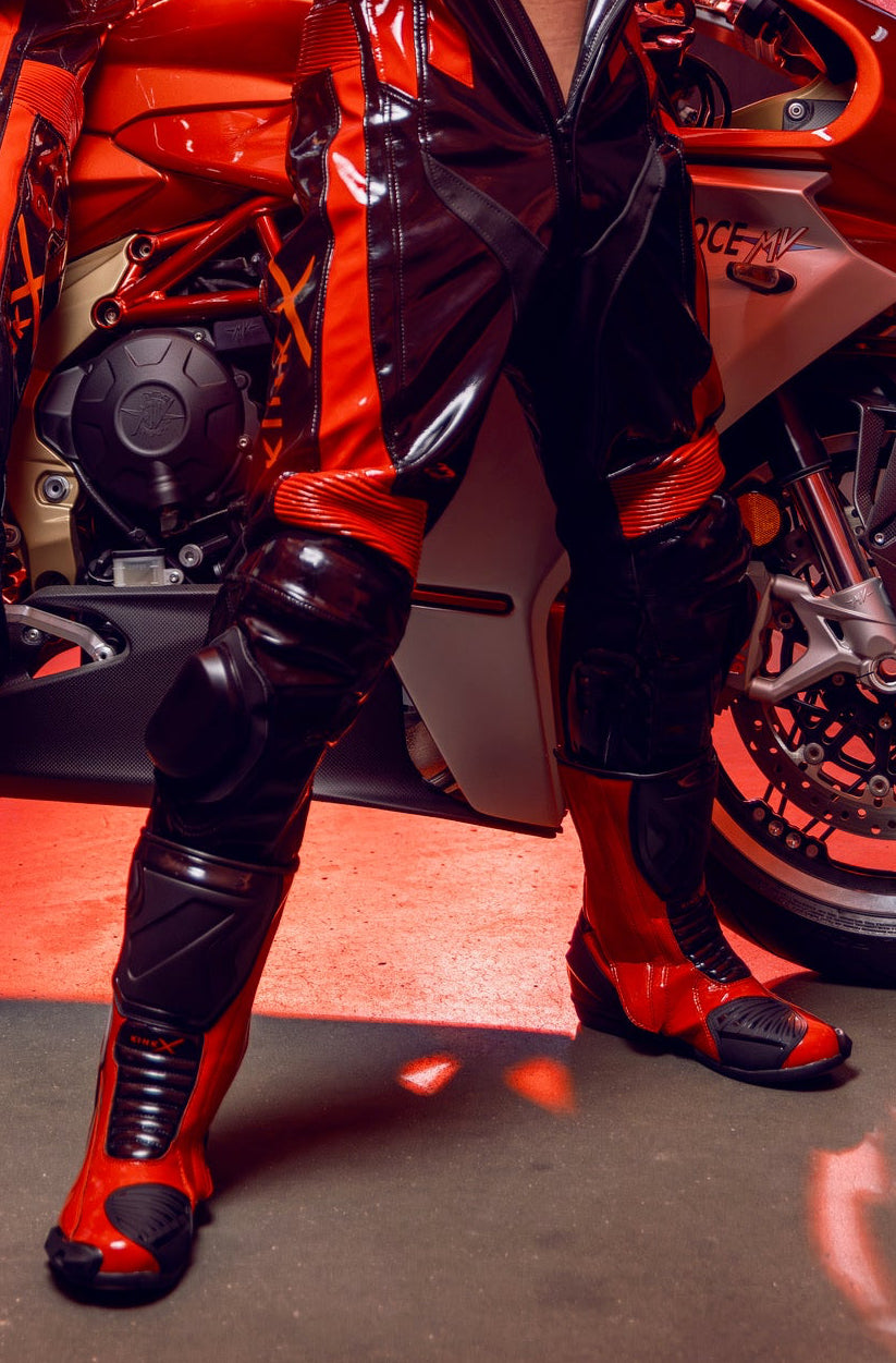 infernum boots I black/red I pvc pro+