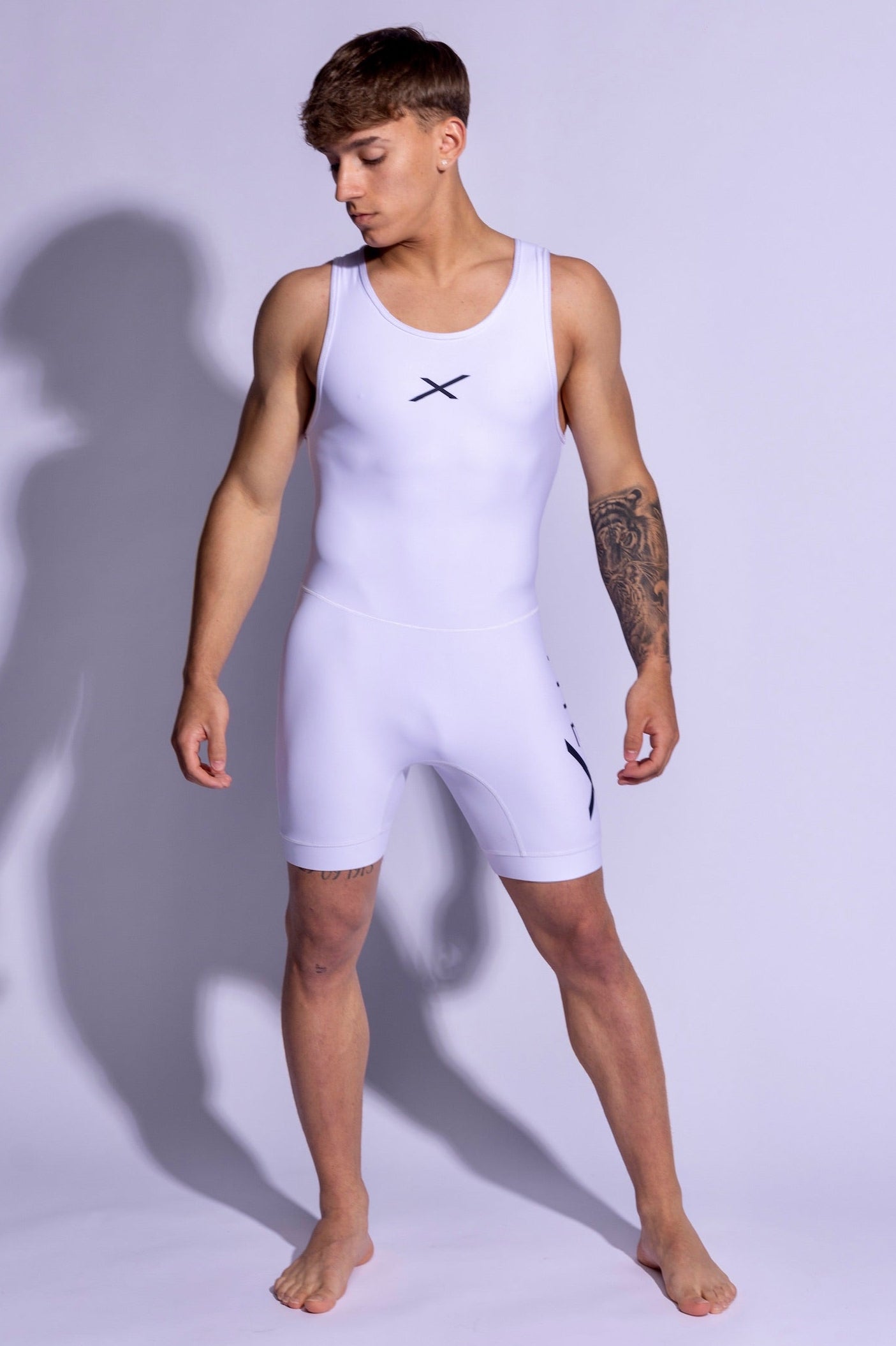 ADONIS SINGLET I WHITE/BLACK I SPANDEX
