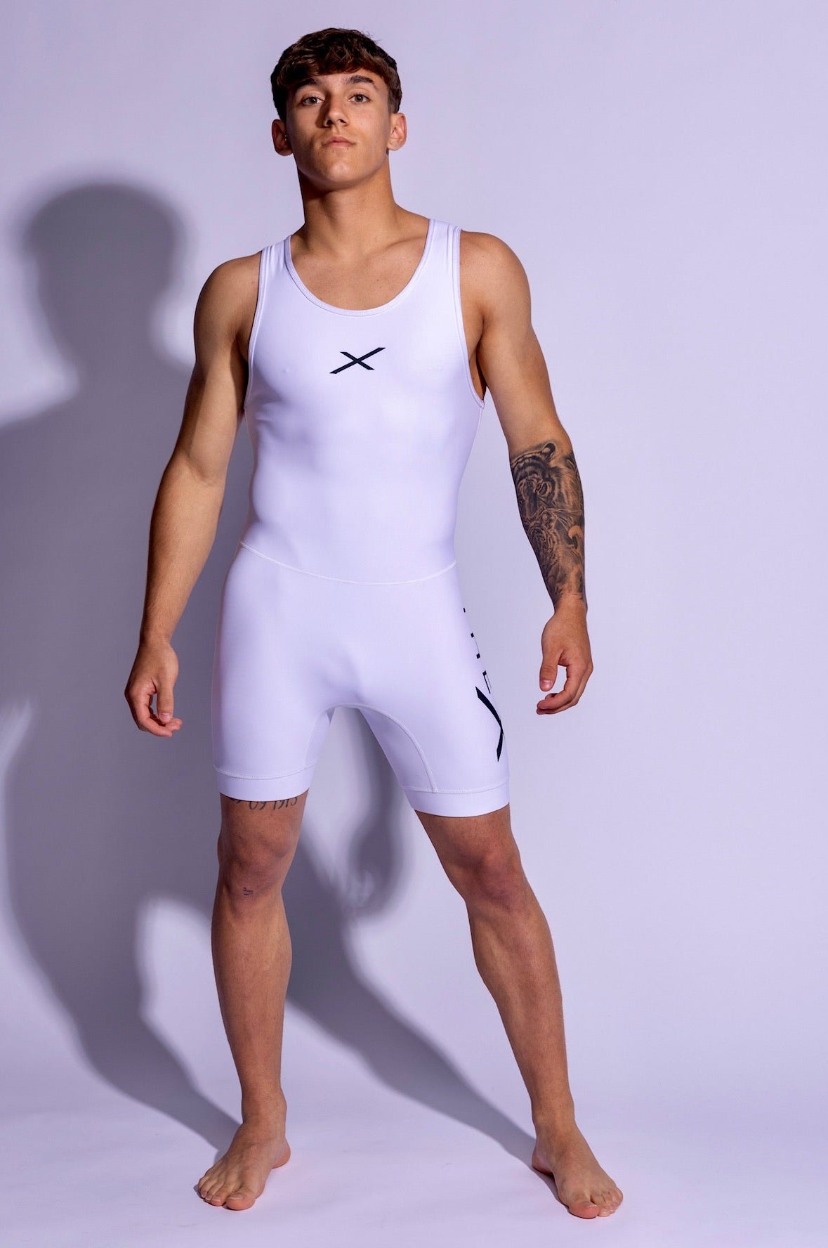 ADONIS SINGLET I WHITE/BLACK I SPANDEX
