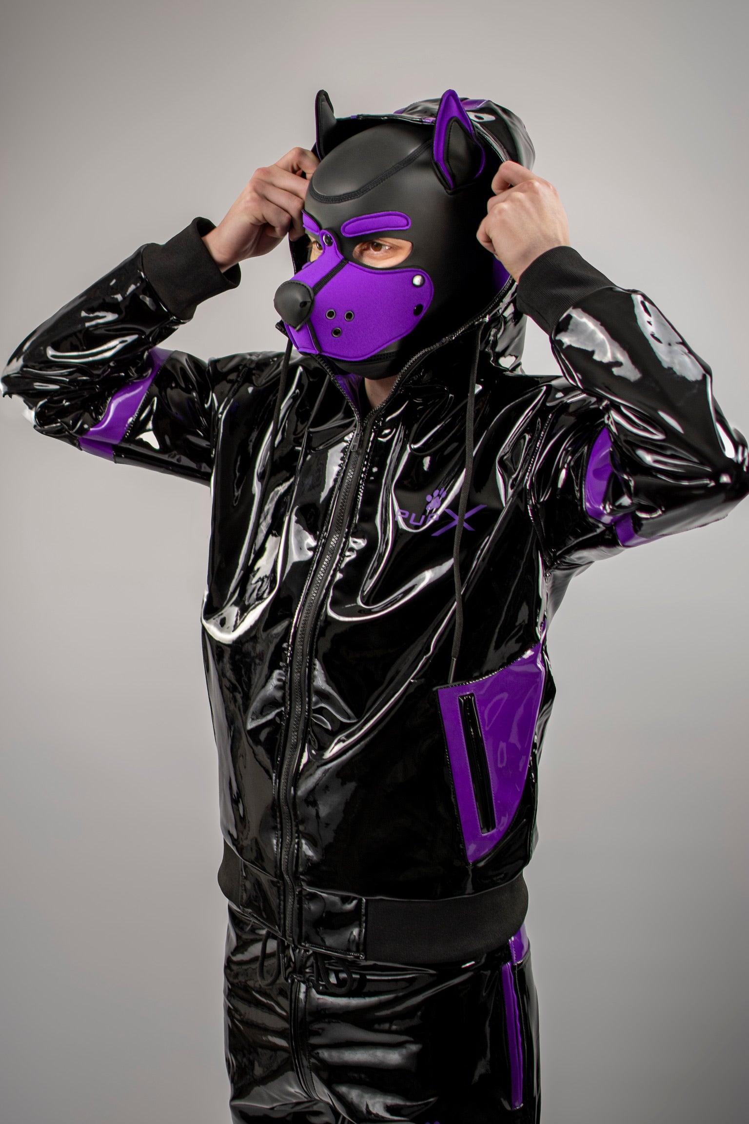 bark jacket I black/purple I pvc pro