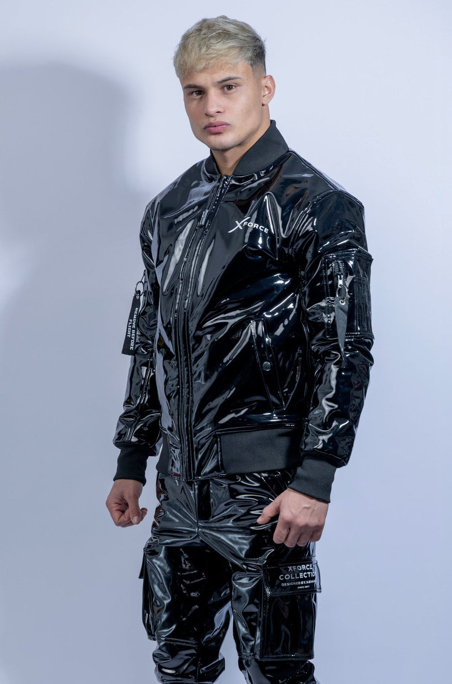 x-force bomber jacket I black I pvc pro