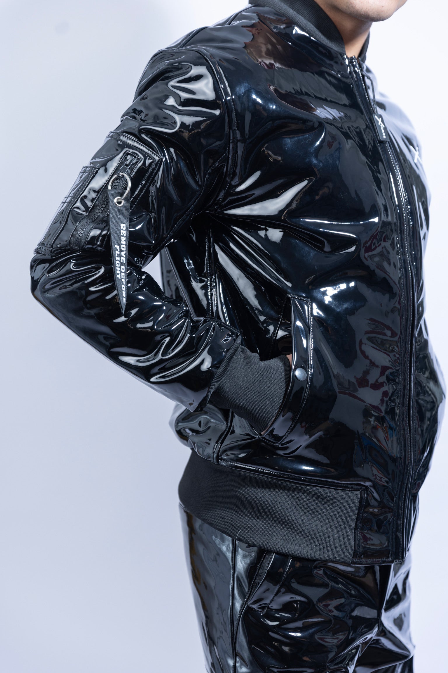x-force bomber jacket I black I pvc pro