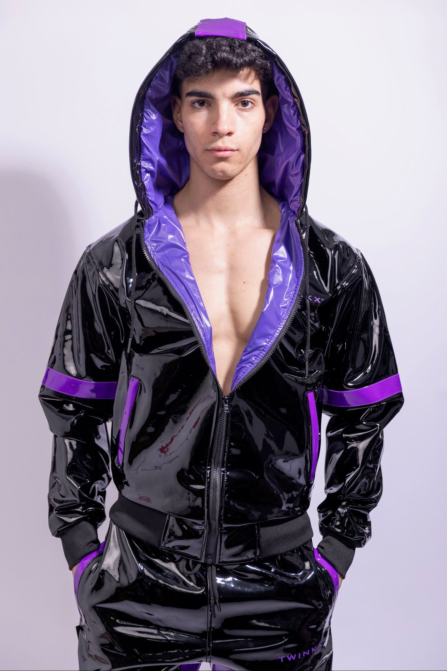 datingstar jacket I black/purple I pvc pro