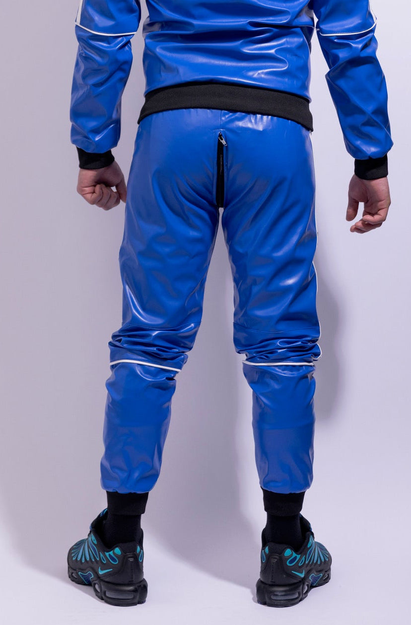 superhero pants I blue/white I vegan leather