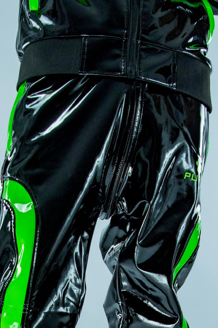 nuzzle pants I black/green I pvc pro