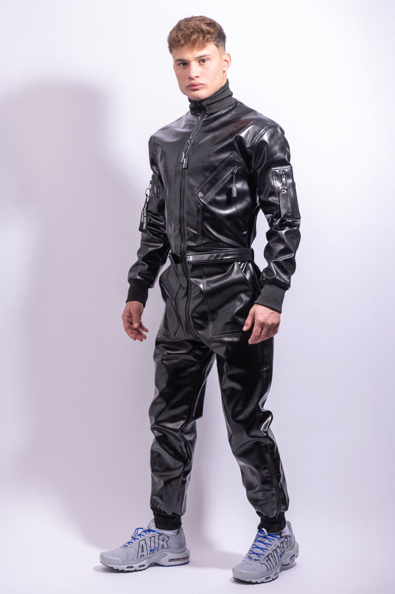 x-force flight suit I black I vegan leather