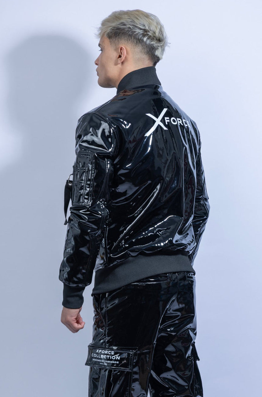 x-force bomber jacket I black I pvc pro