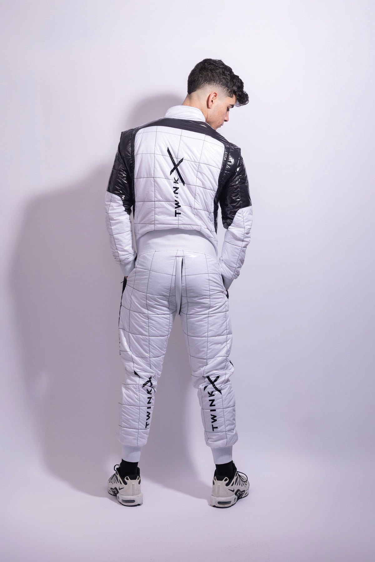 hot lap racing suit I white/black I nylon pro