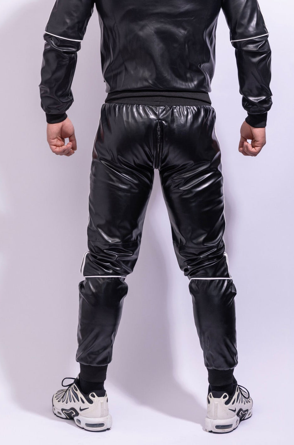 superhero pants I black/white I vegan leather
