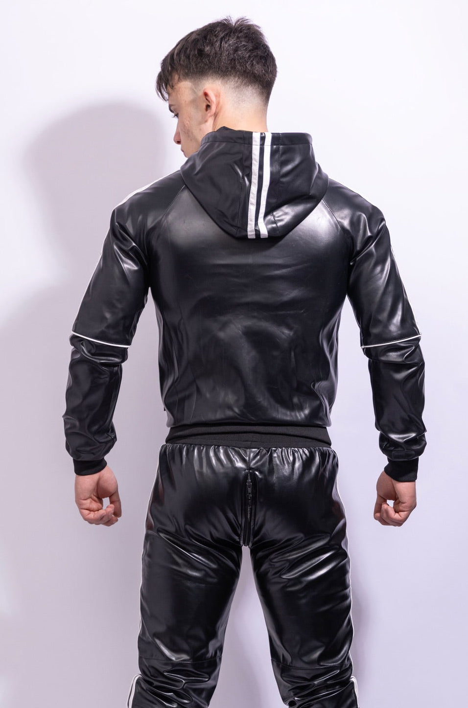 superhero jacket I black/white I vegan leather