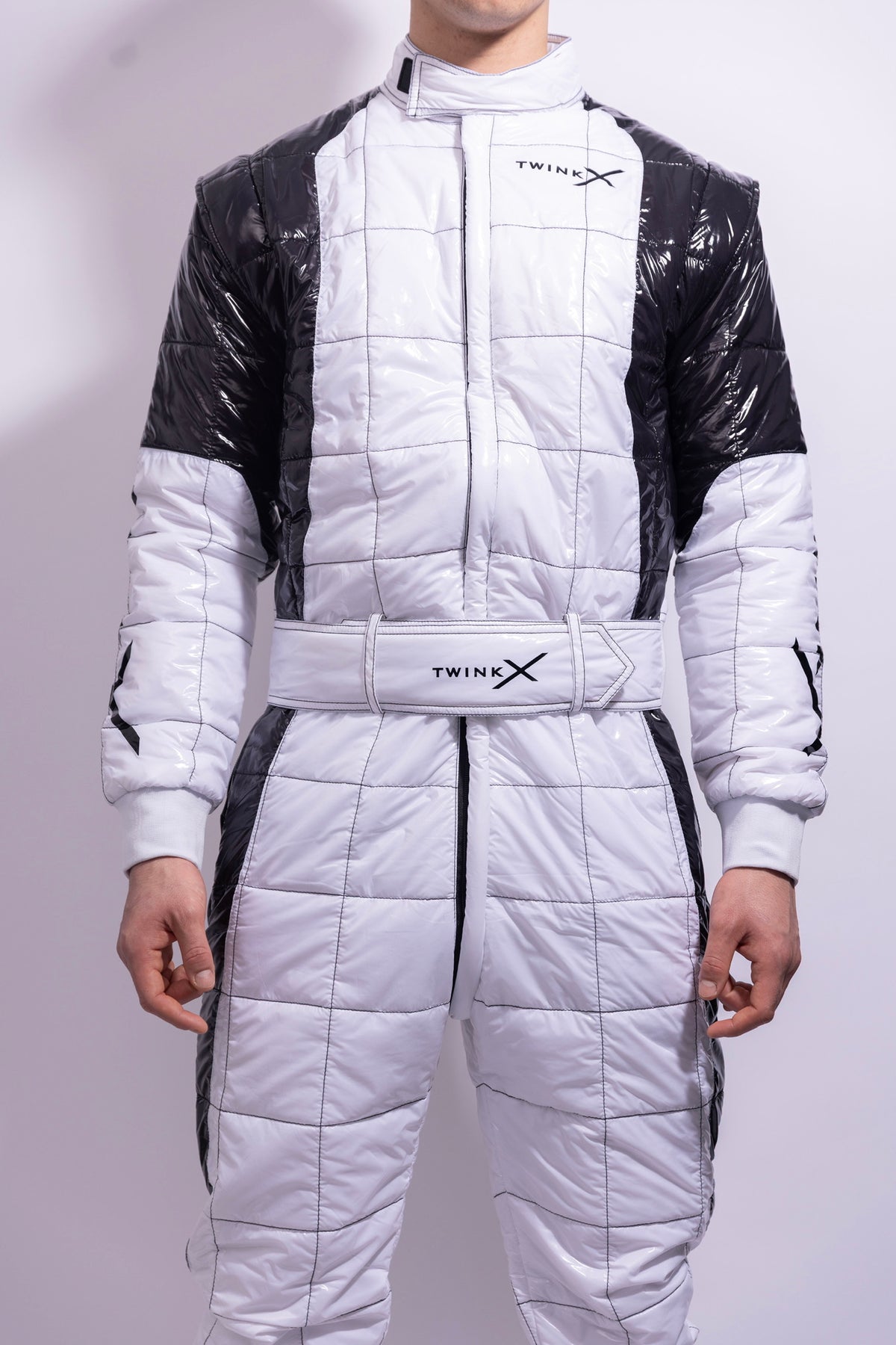 hot lap racing suit I white/black I nylon pro