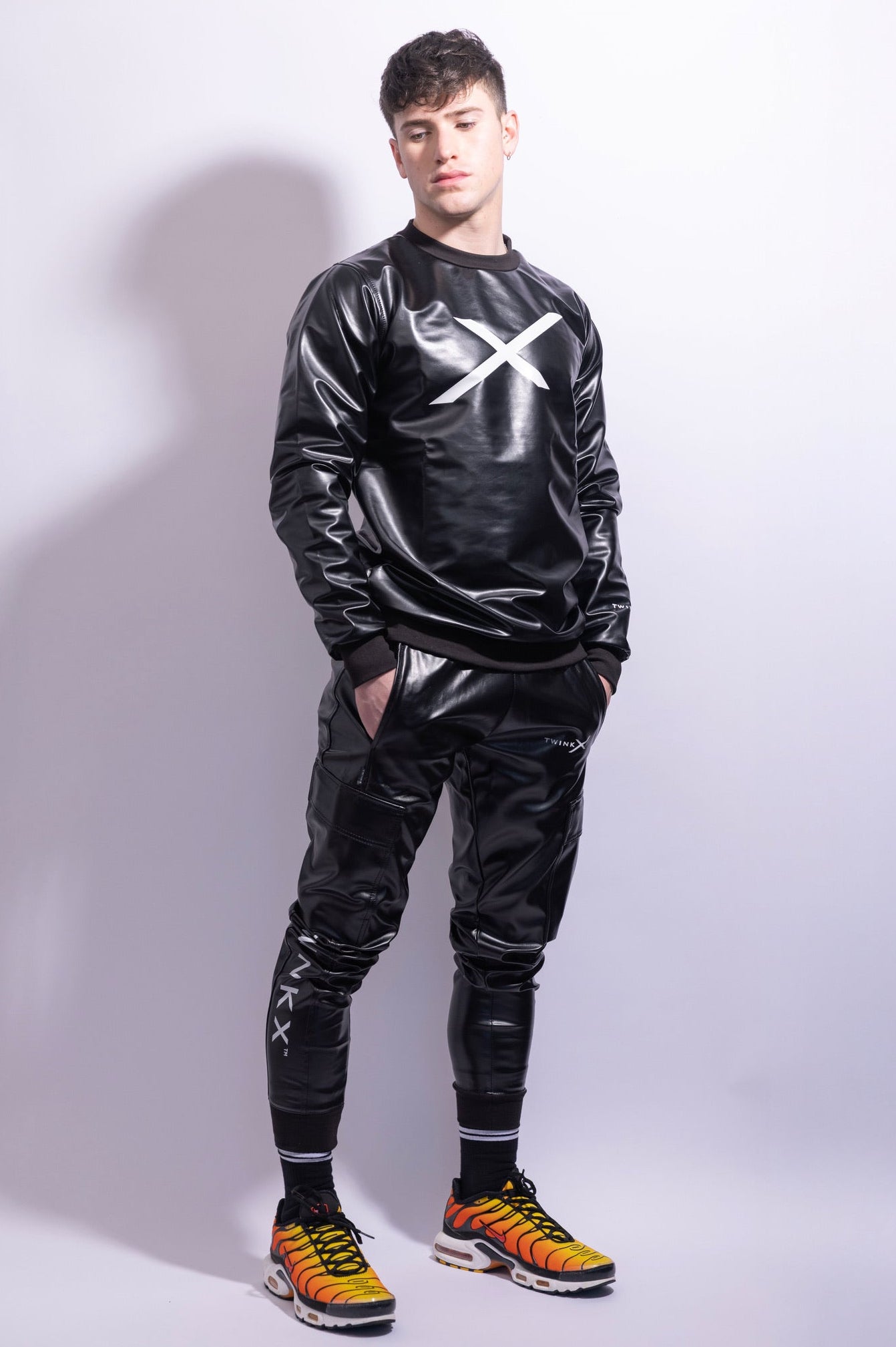 Adonis Pullover Black Vegan Leather – Oversized X Statement Top