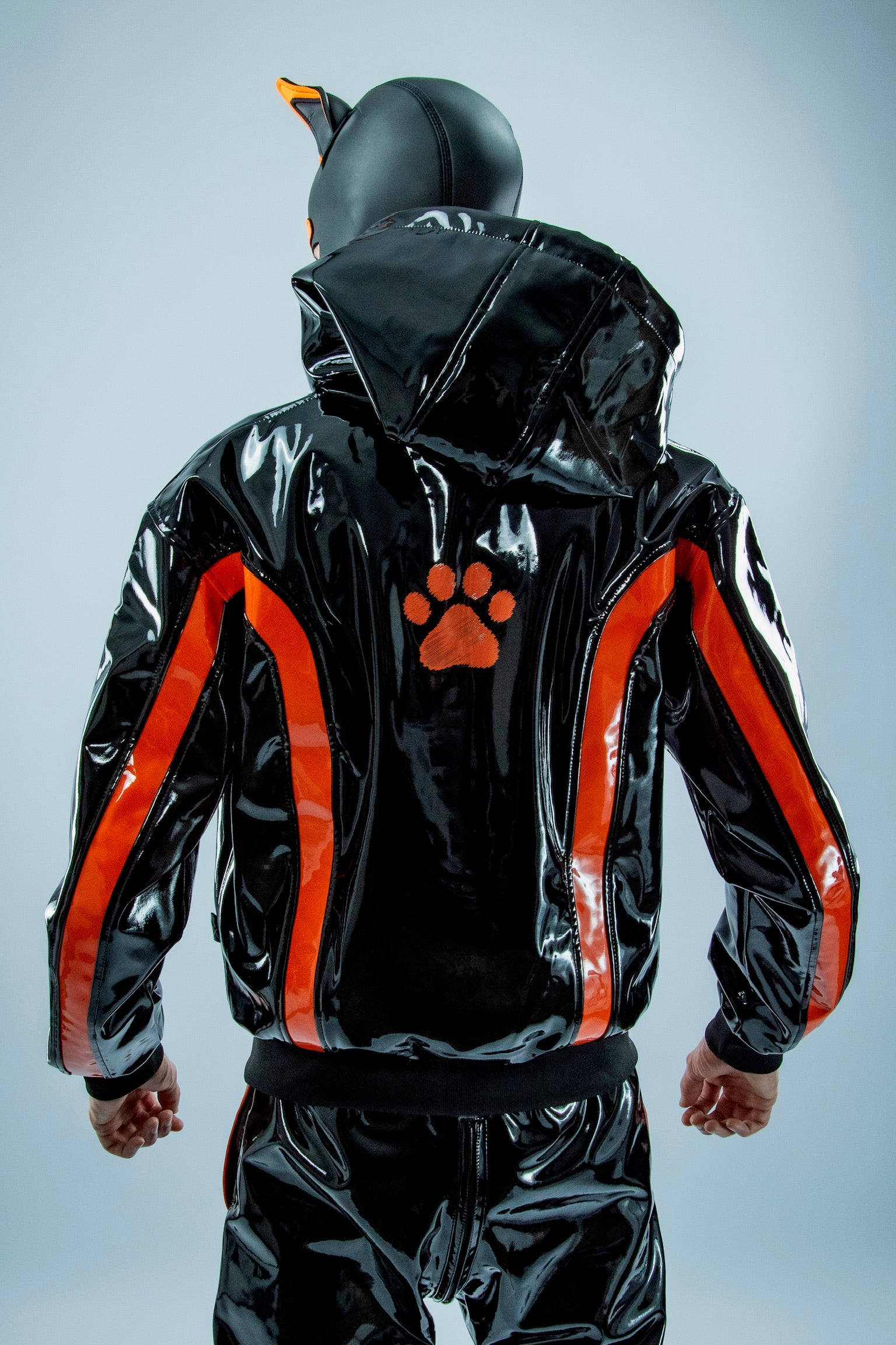 nuzzle jacket I black/neon orange I pvc pro
