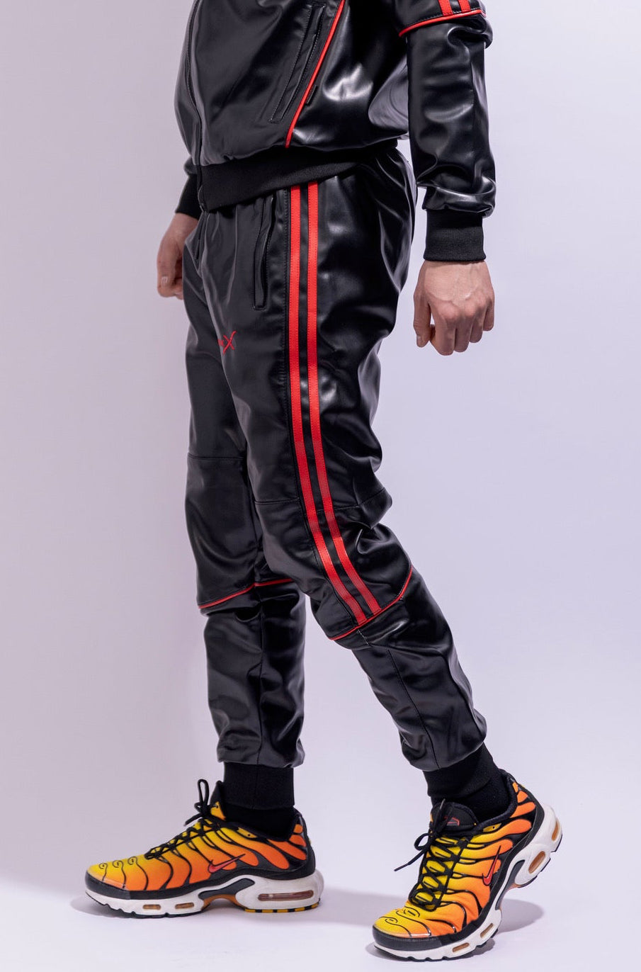 superhero pants I black/red I vegan leather