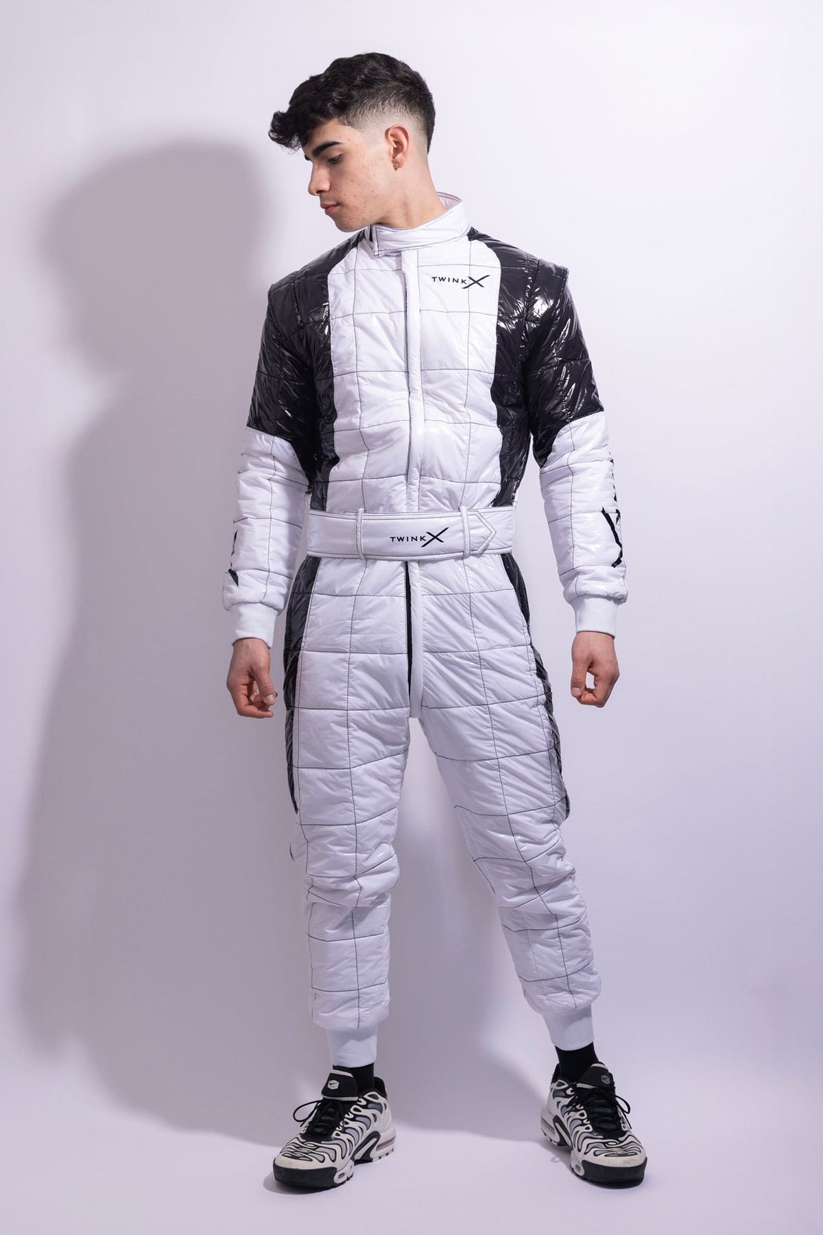 hot lap racing suit I white/black I nylon pro
