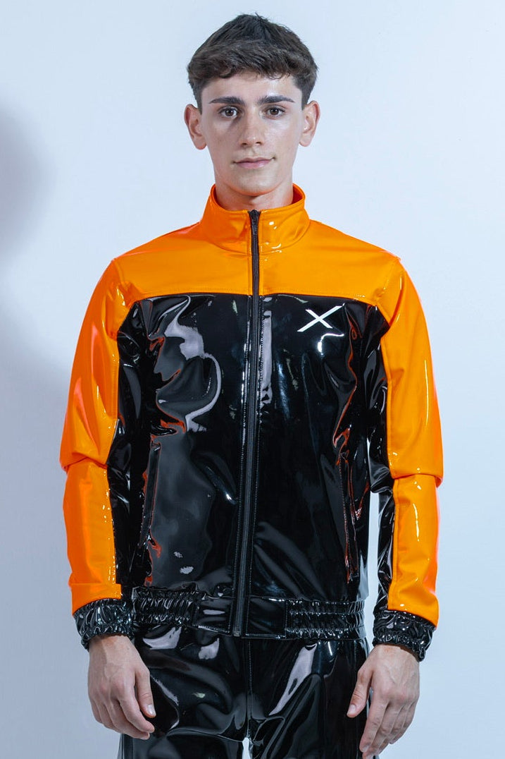 phoenix jacket I black/neon orange I pvc pro