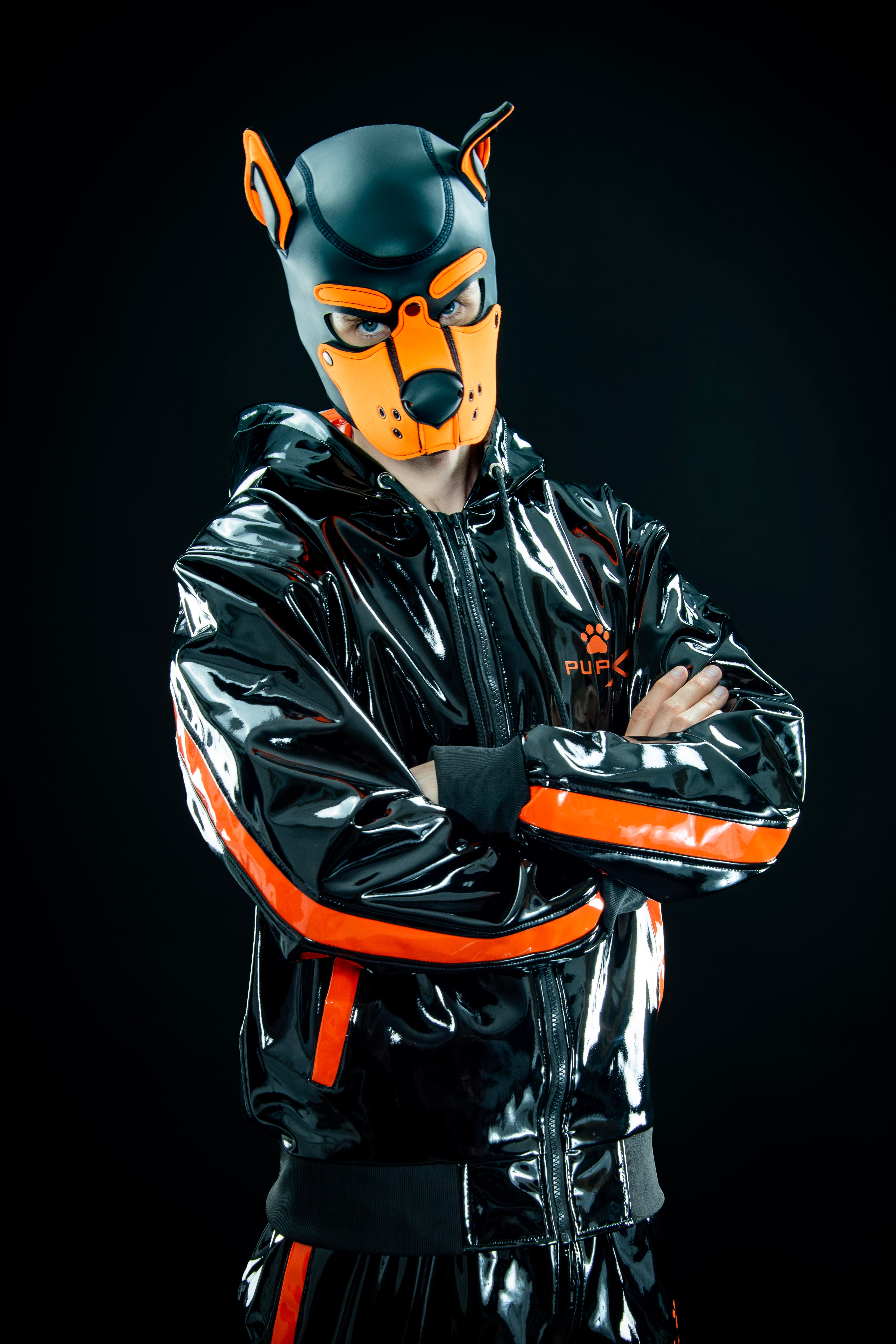 nuzzle jacket I black/neon orange I pvc pro