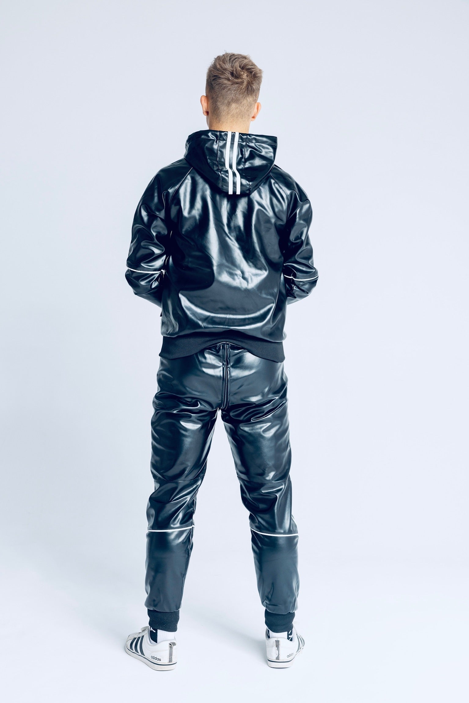 superhero jacket I black/white I vegan leather