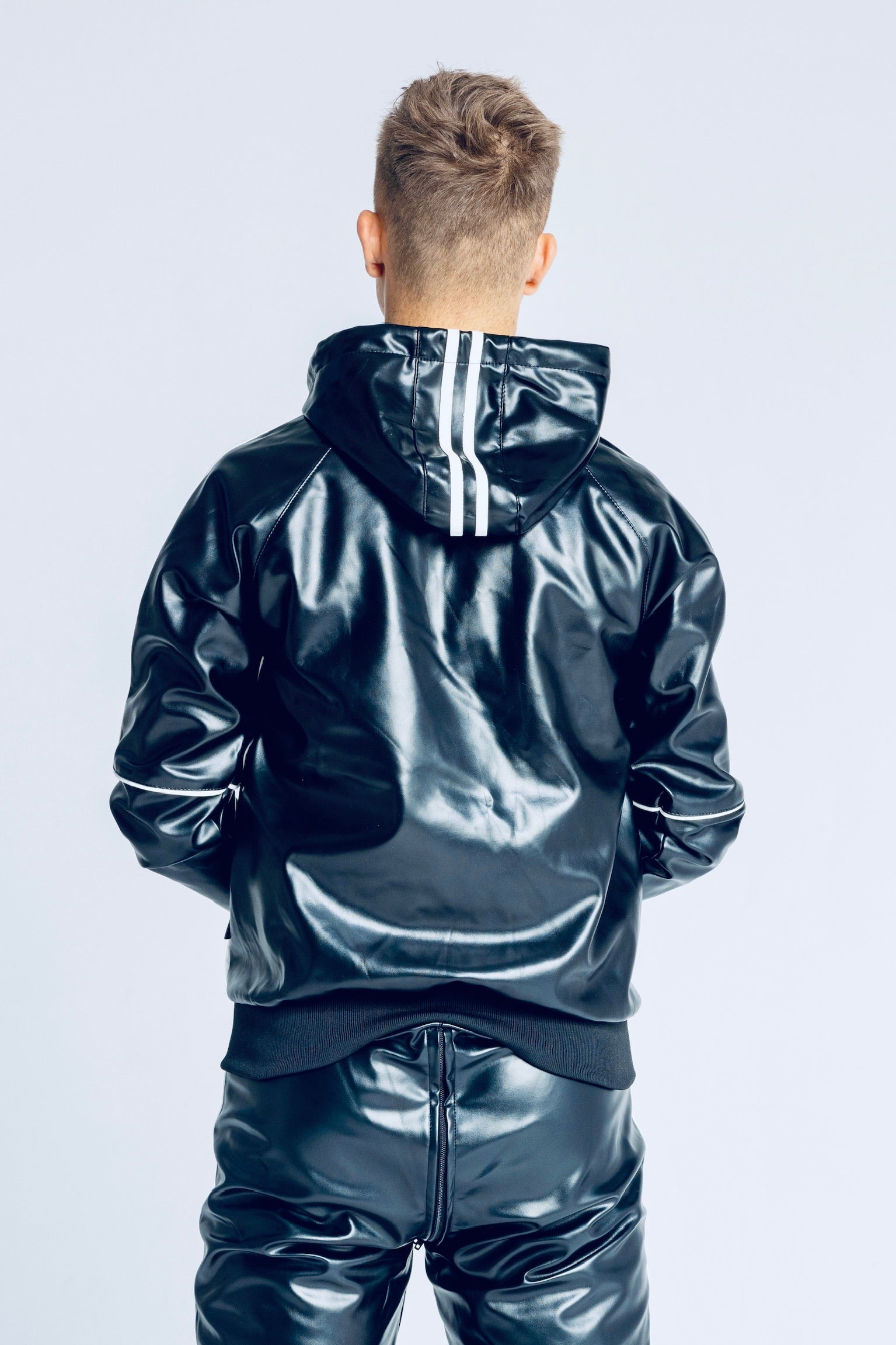 superhero jacket I black/white I vegan leather