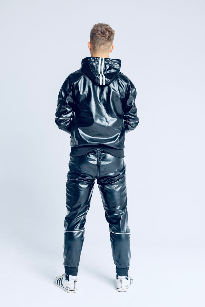 jacket "superhero black/white vegan leather"