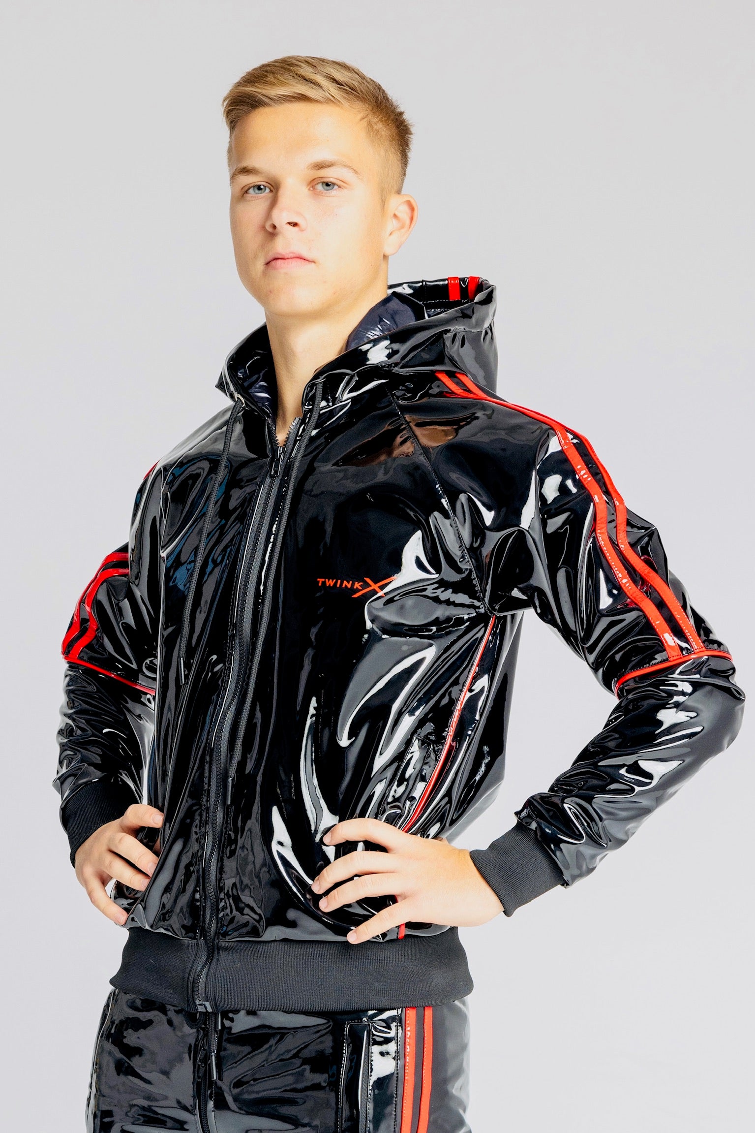 superhero jacket I black/red I pvc pro