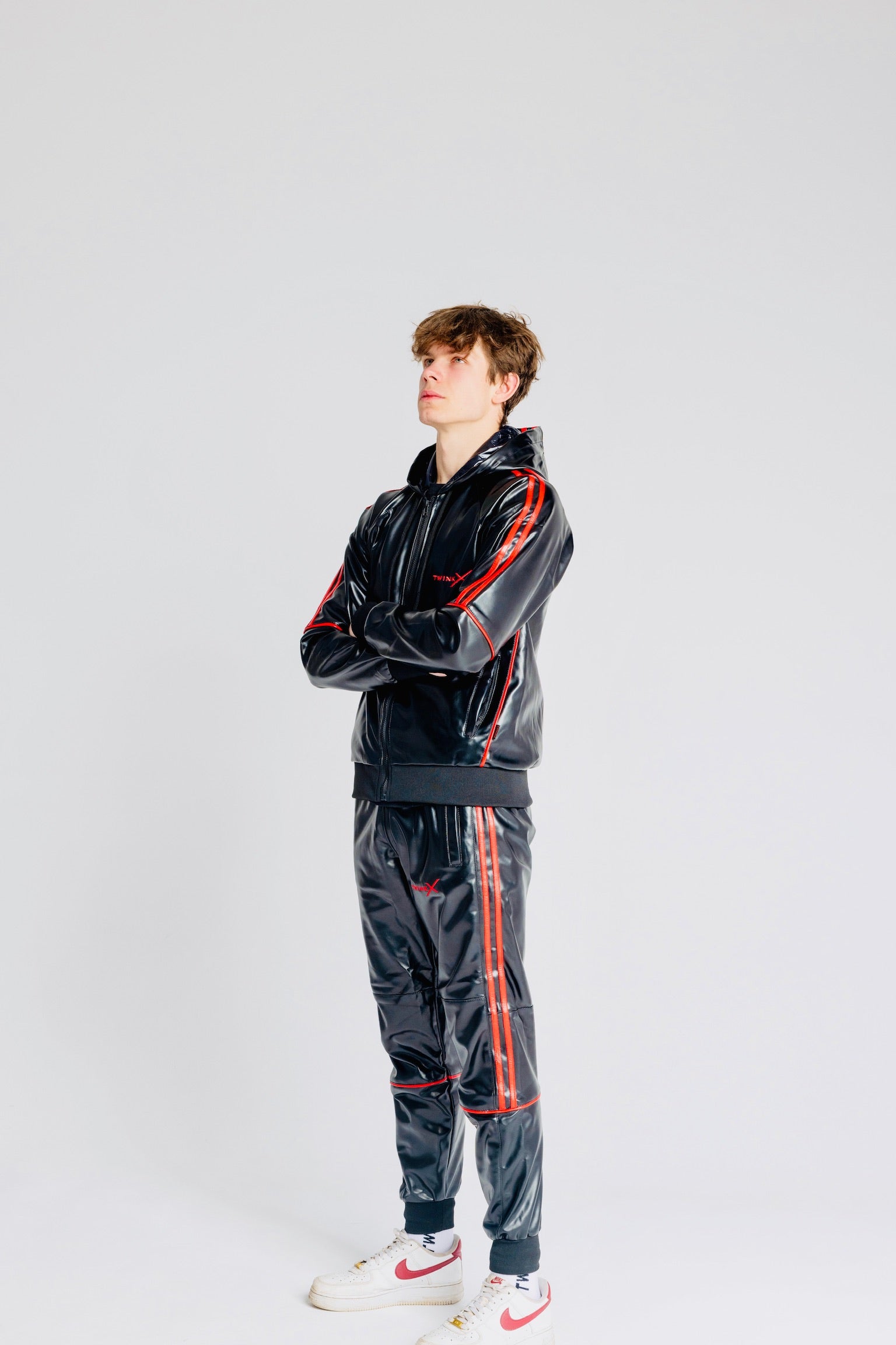 SUPERHERO SET I BLACK/RED I VEGAN LEATHER