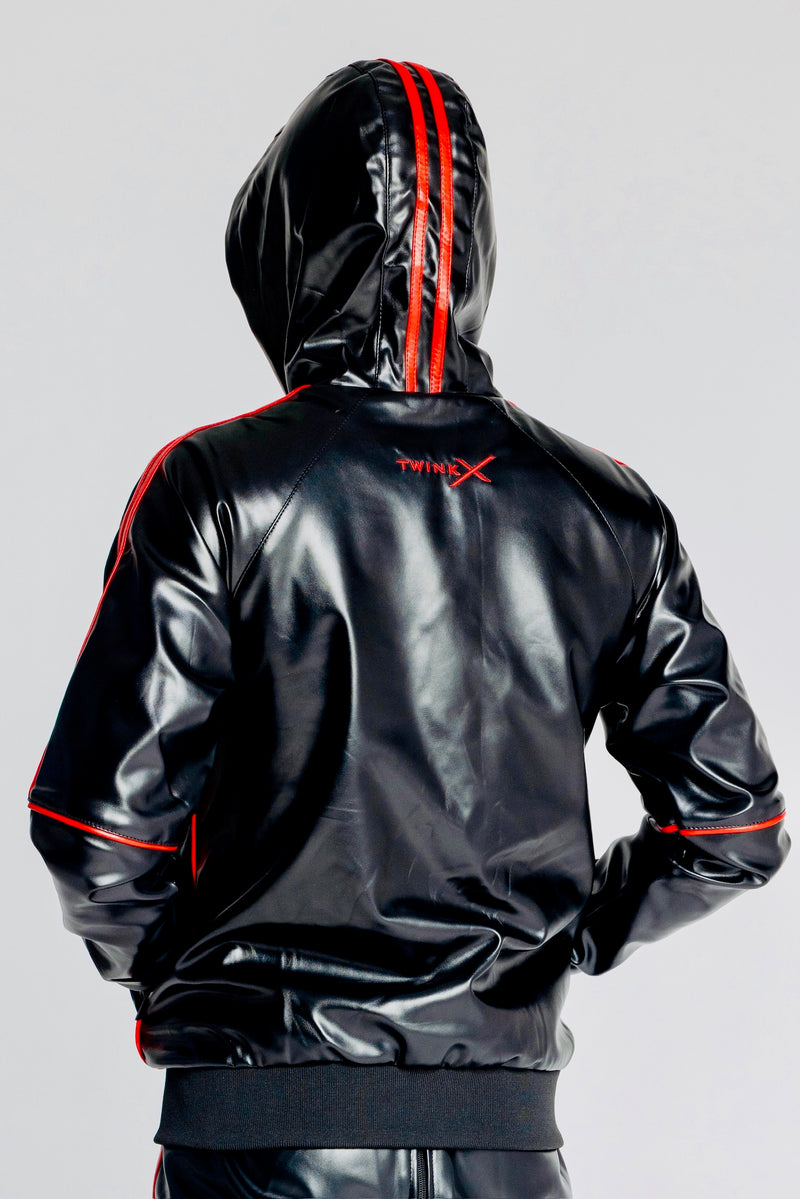 jacket "superhero black/red vegan leather"