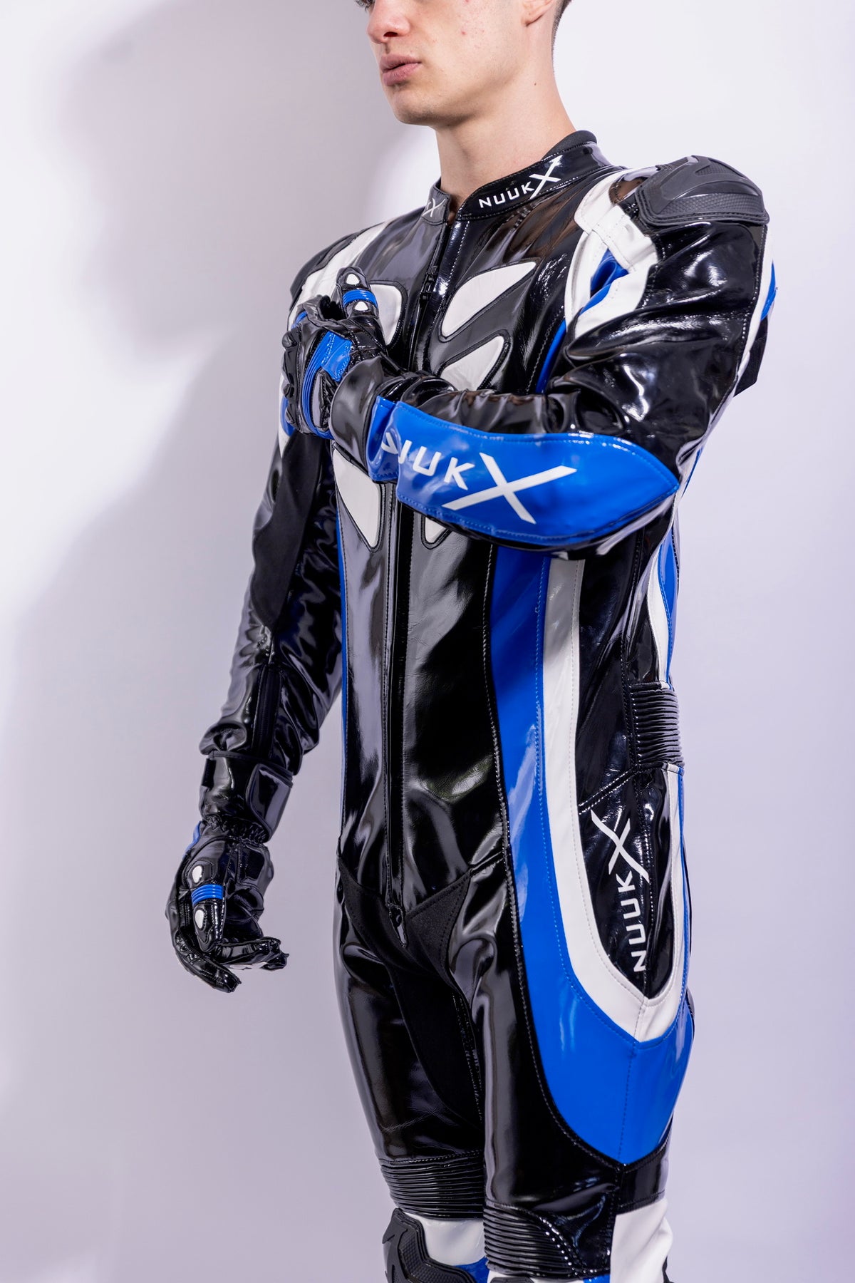 dominium racing suit I black/blue I pvc pro+