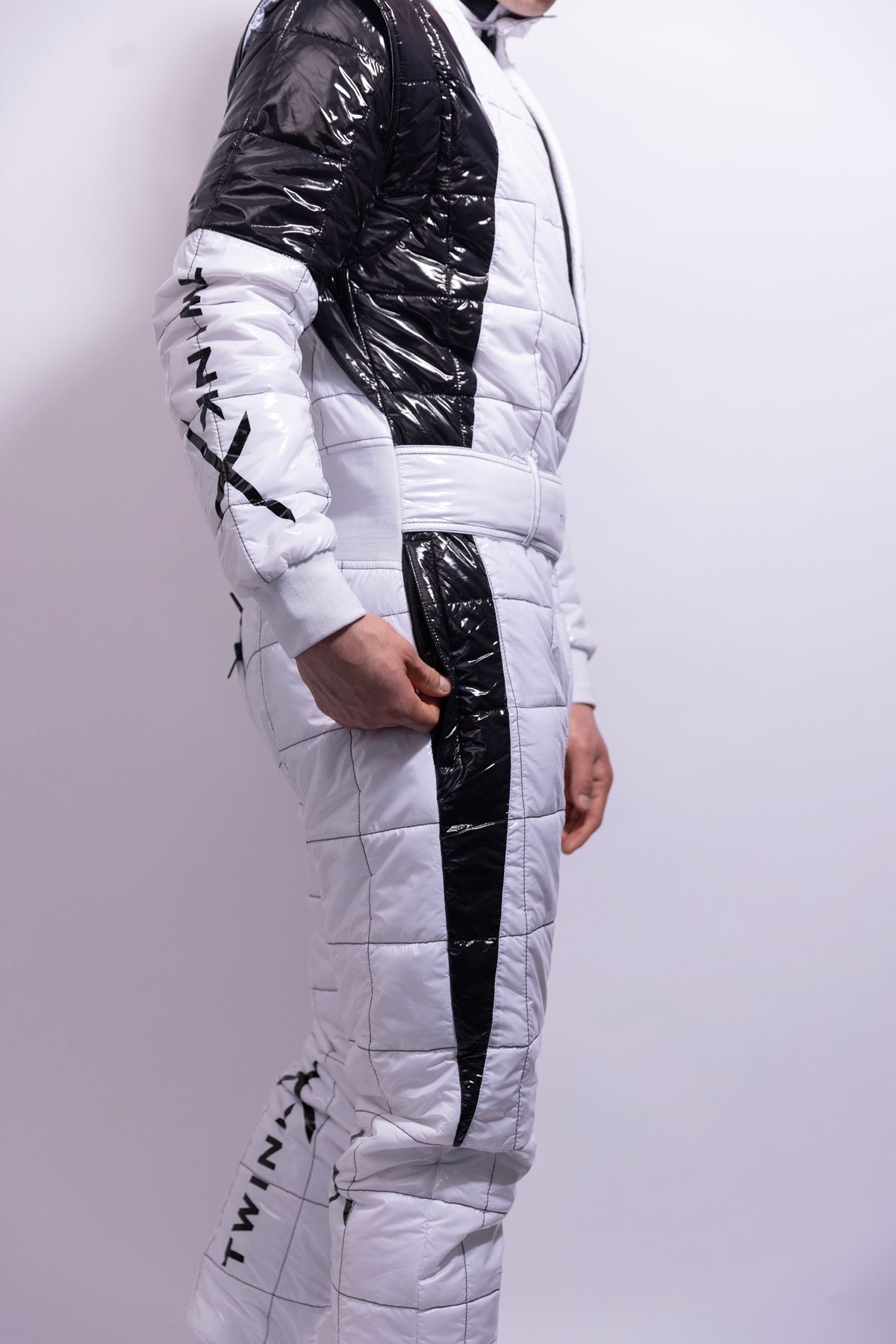 hot lap racing suit I white/black I nylon pro