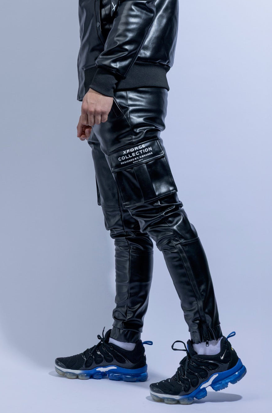 x-force pilot pants I black I vegan leather