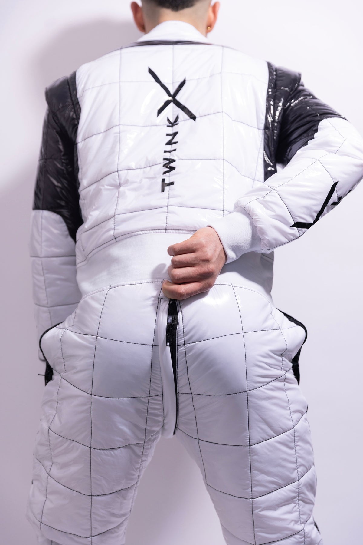 hot lap racing suit I white/black I nylon pro