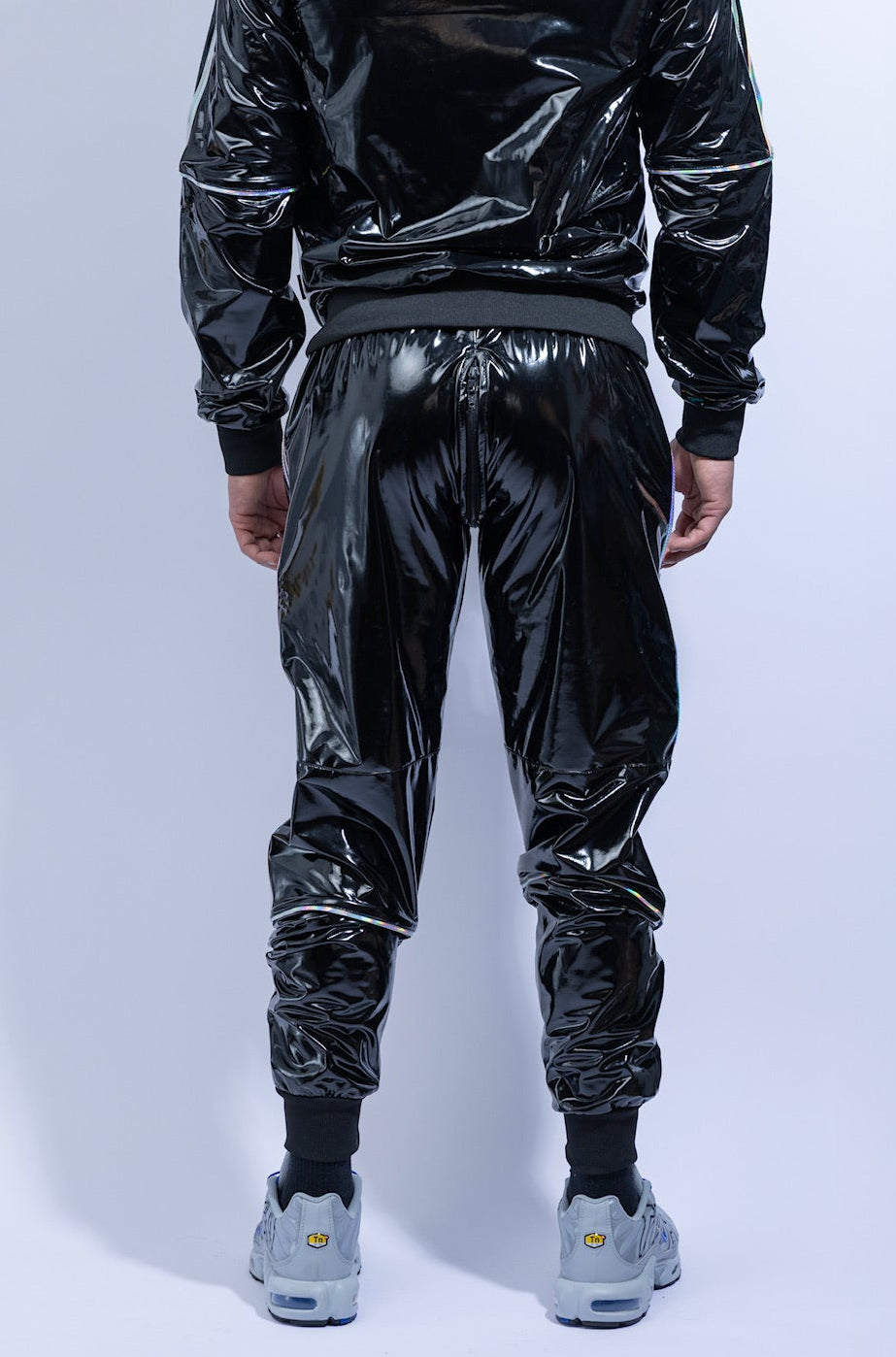superhero pants I black/holographic I pvc