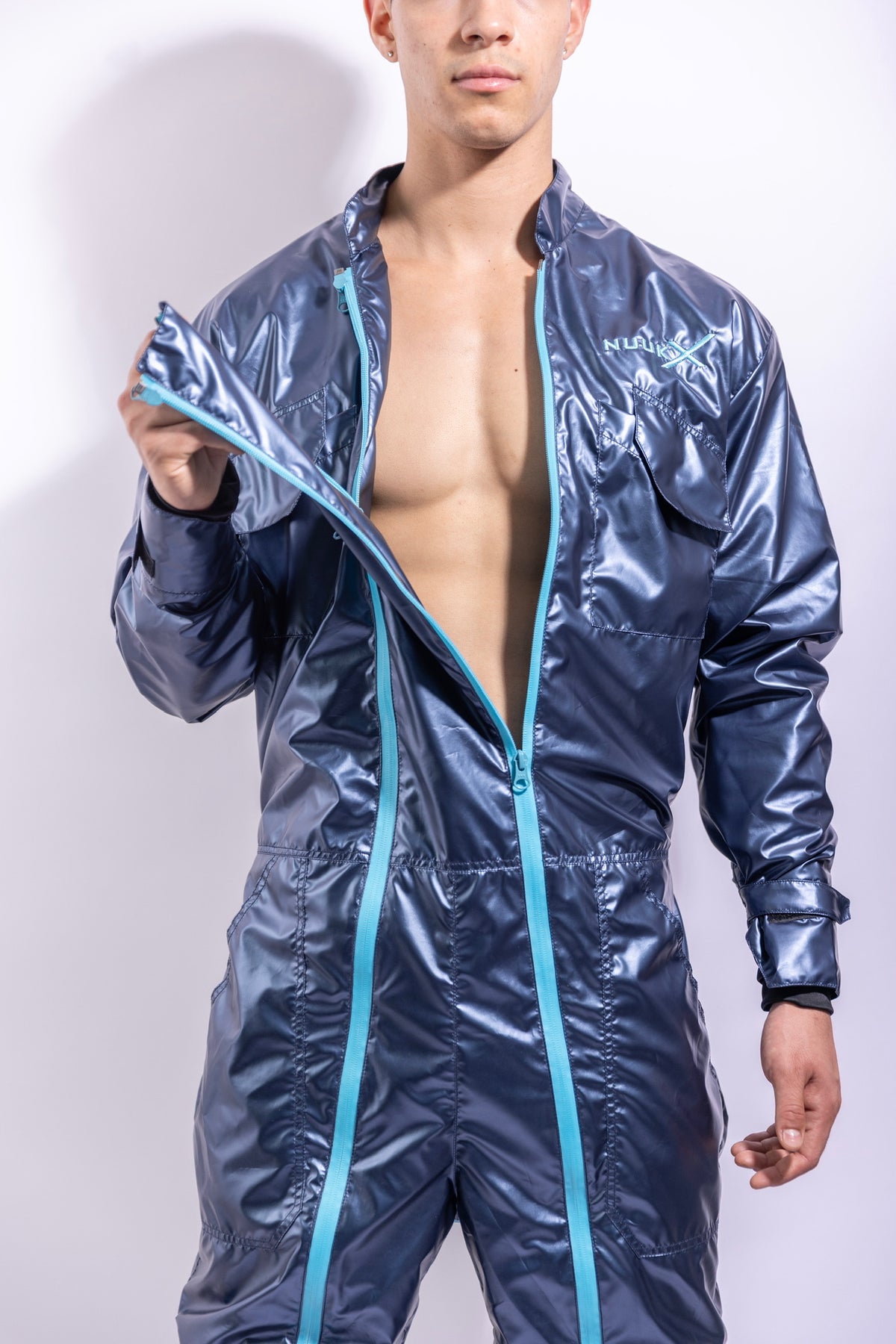 freefall flight suit I iced blue/neon blue I nylon pro