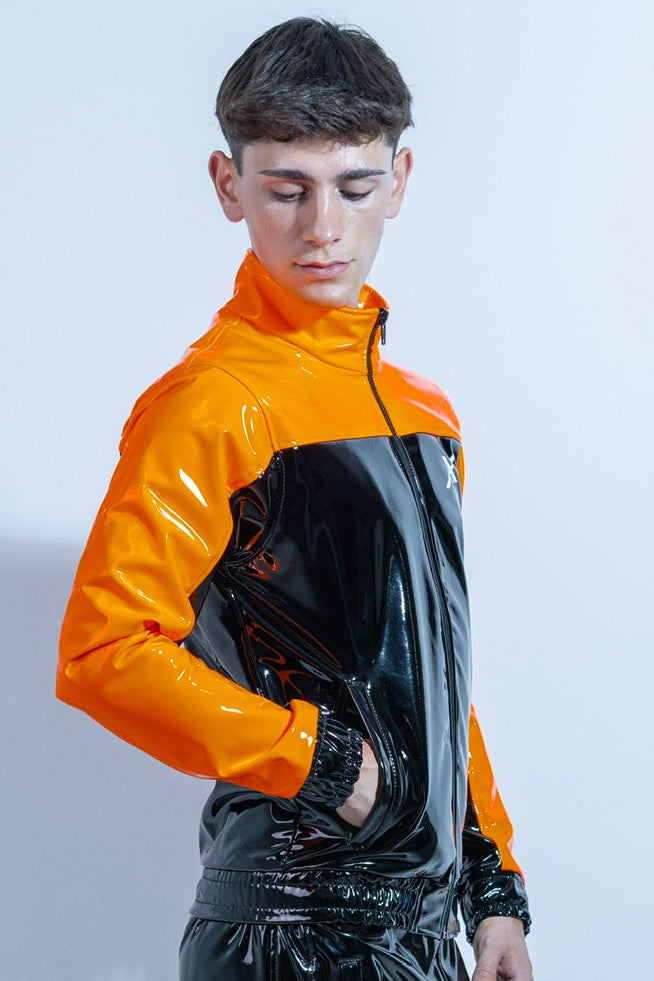 phoenix jacket I black/neon orange I pvc pro