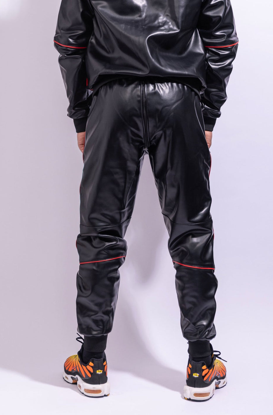 superhero pants I black/red I vegan leather