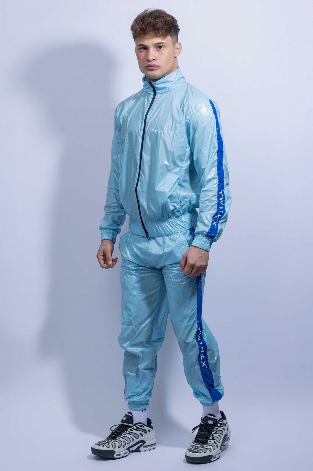 パンツ ason MIDNIGHT WASHING PANTS Midnight Pants Sky Ice Blue | Soft - Shiny Nylon Pro | TWINKX