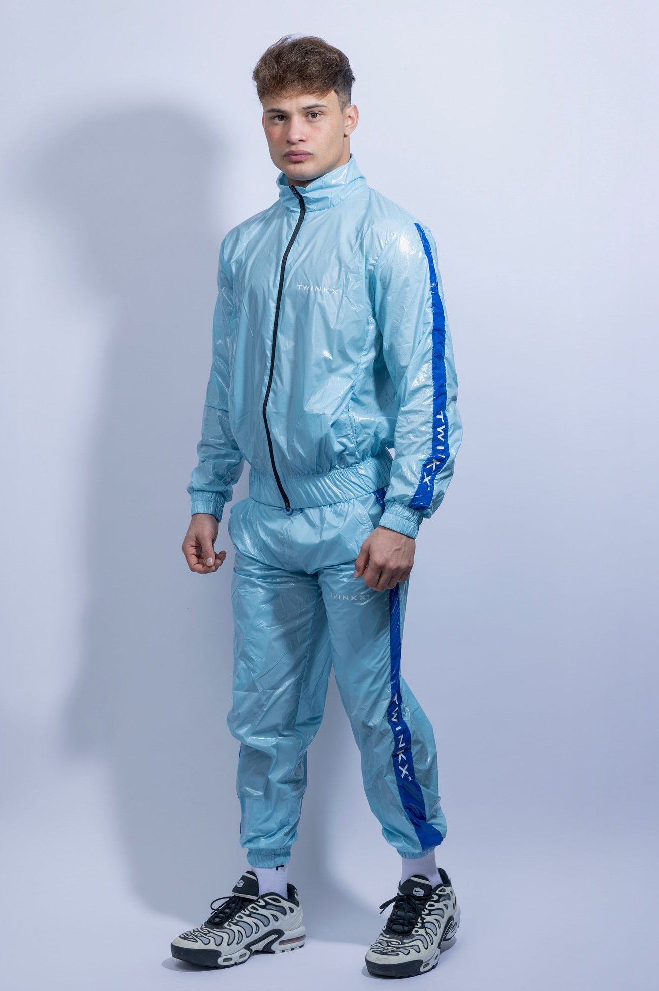 Midnight Jacket Sky Ice Blue | Soft - Shiny Nylon Pro | TWINKX