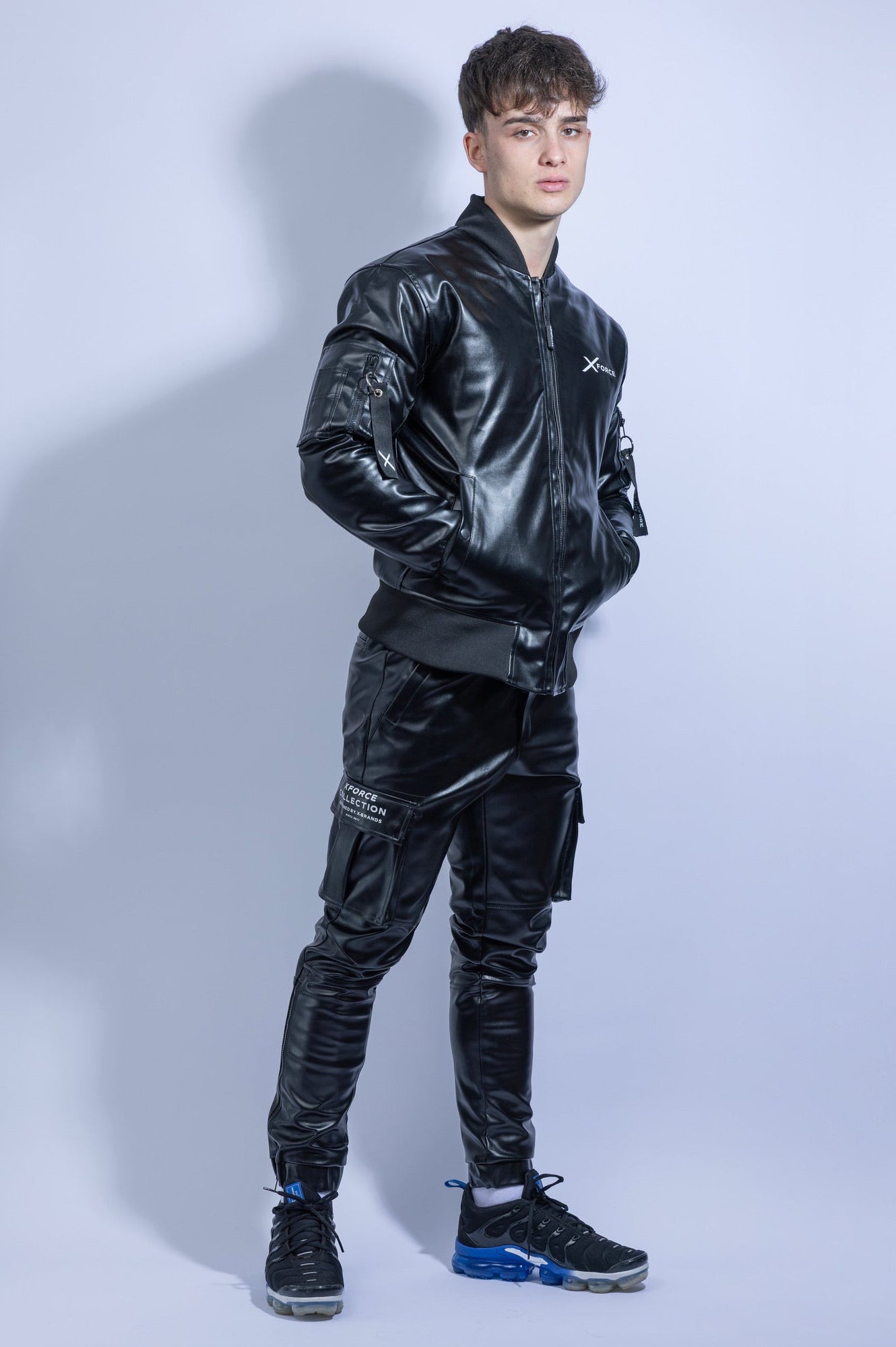 x-force bomber jacket I black I vegan leather