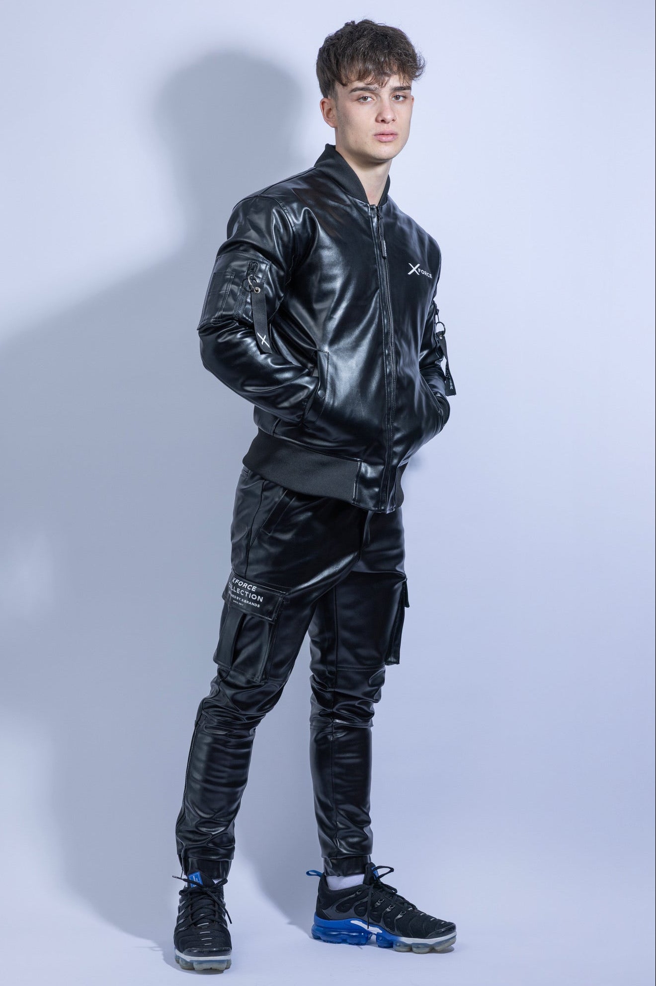 x-force pilot pants I black I vegan leather